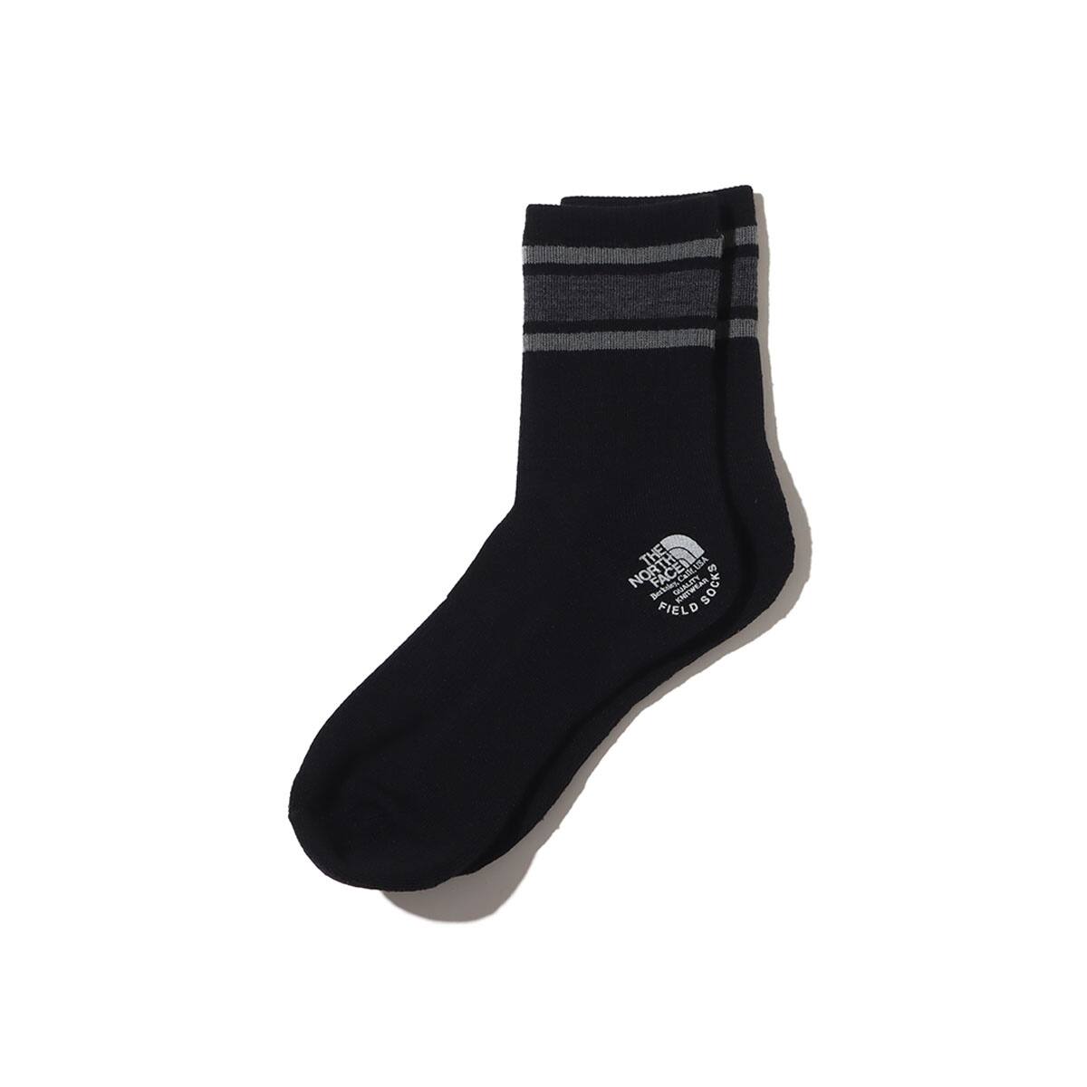 THE NORTH FACE PURPLE LABEL Merino Wool Field Socks Black 23FW-Iの画像