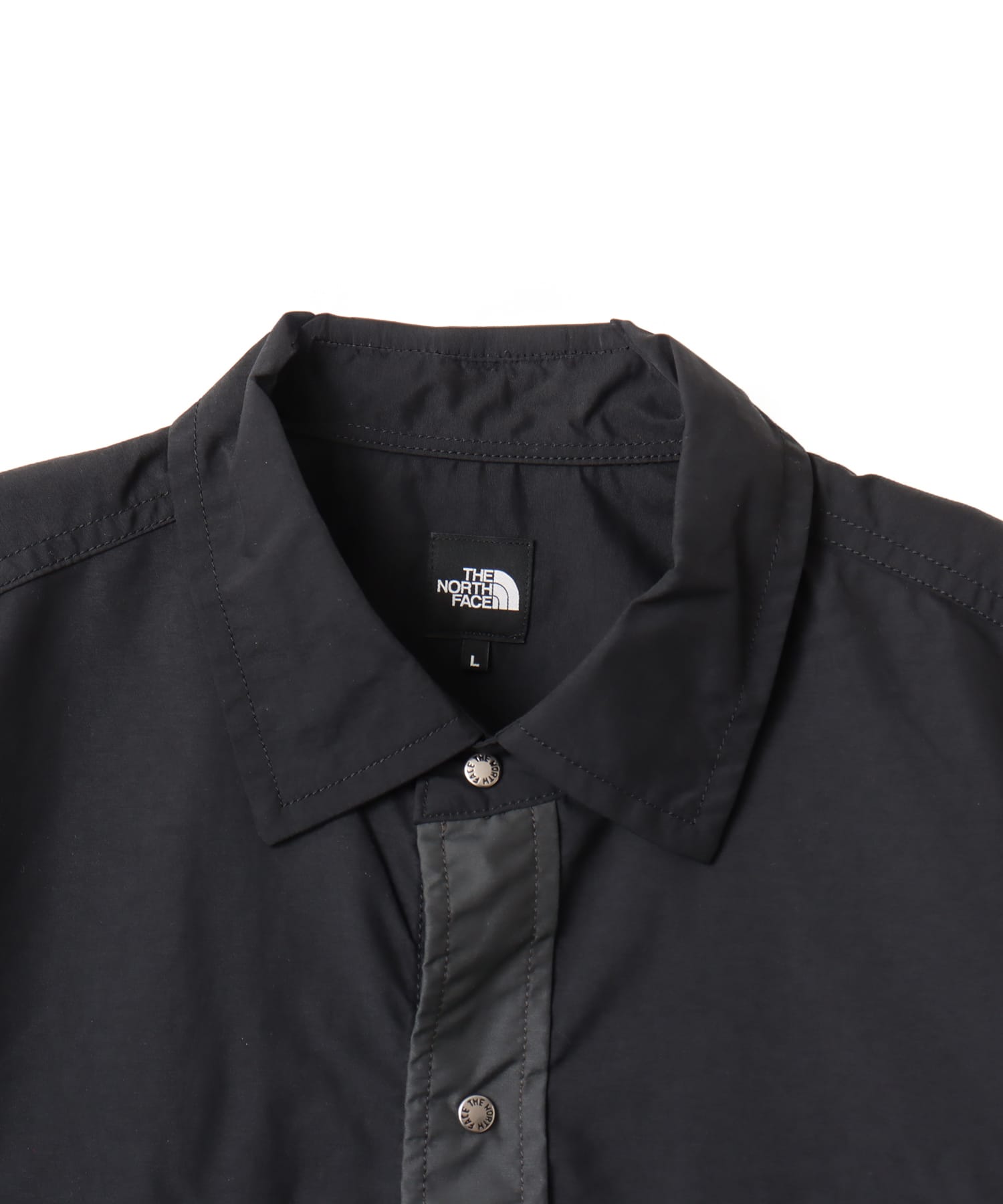 THE NORTH FACE S/S NUPTSE SHIRT ブラックxアスファルトグレーの画像