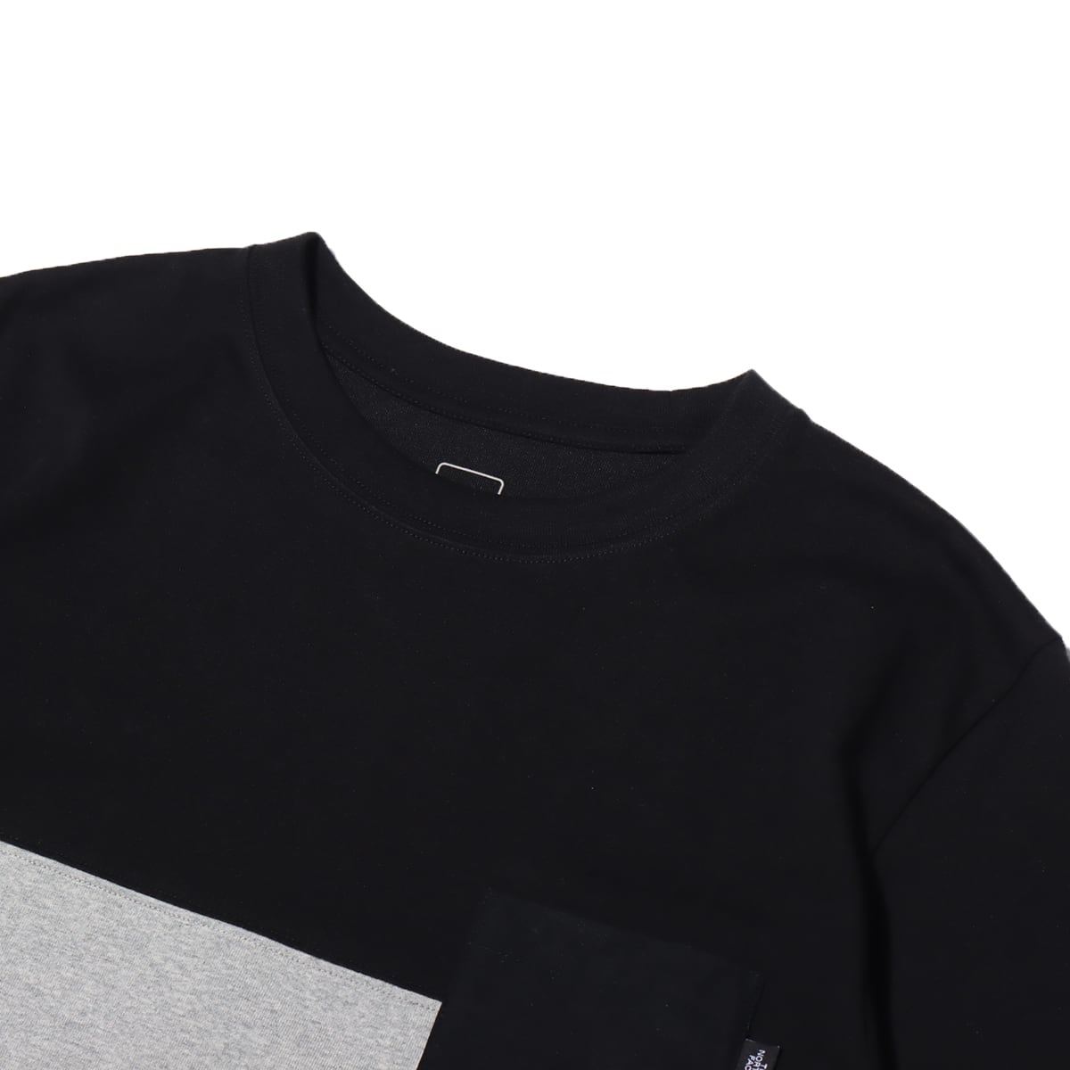 THE NORTH FACE S/S 2 TONE POCKET TEE BLACK/MIX GRAY 22SS-Iの画像