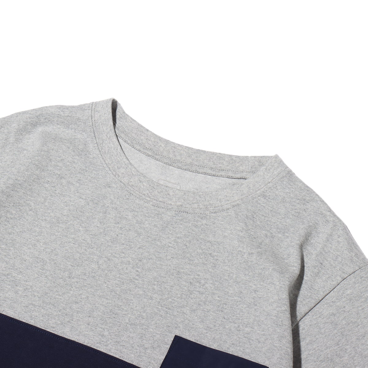 THE NORTH FACE S/S 2 TONE POCKET TEE MIX GRAY/TNF NAVY 21SS-Iの画像