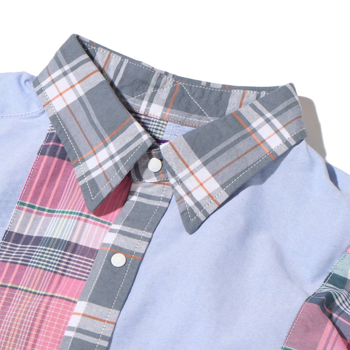 NT3209N THE NORTH FACE PURPLE LABEL Patchwork H/S Shirt ザ