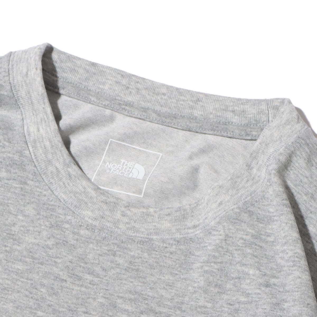 THE NORTH FACE L/S BACK SQUARE LOGO TEE MIXGRAY 22SS-Iの画像