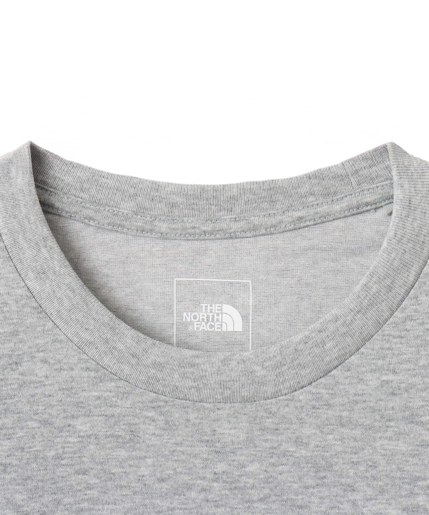 THE NORTH FACE L/S Back Square Logo Tee ミックスグレーxグレーの画像