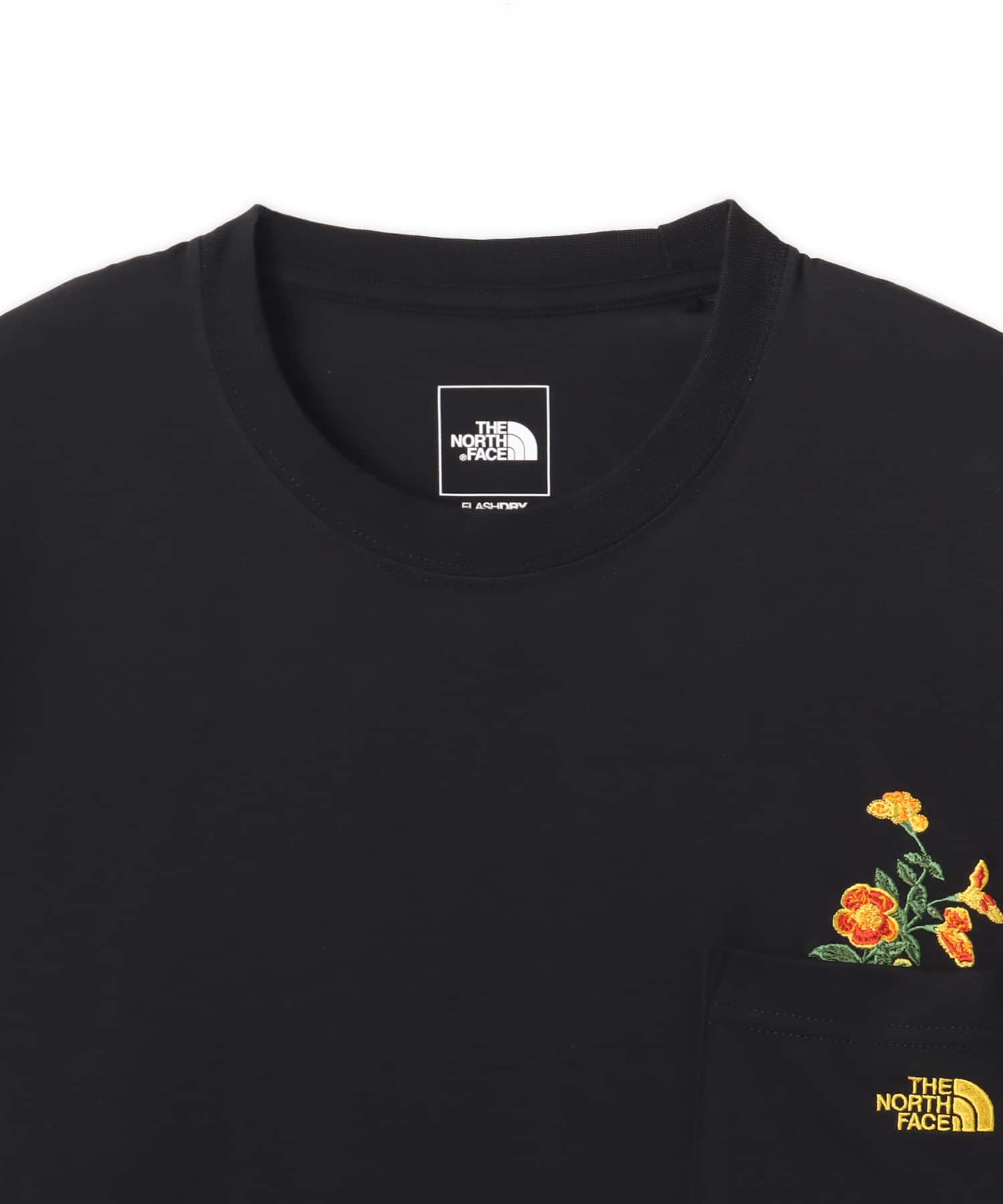 THE NORTH FACE S/S FD Flower Logo Tee ブラックの画像