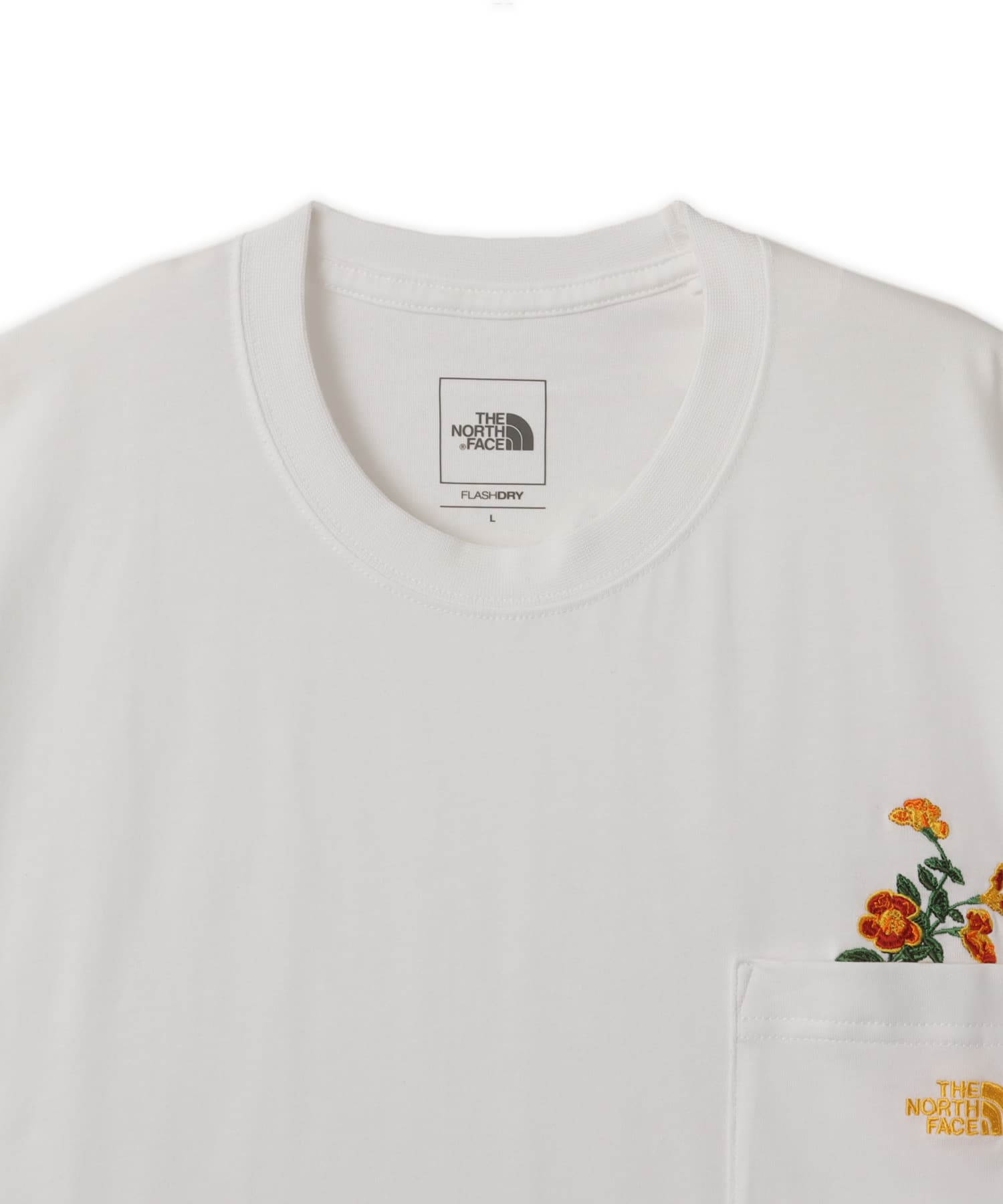 THE NORTH FACE S/S FD Flower Logo Tee ホワイトの画像