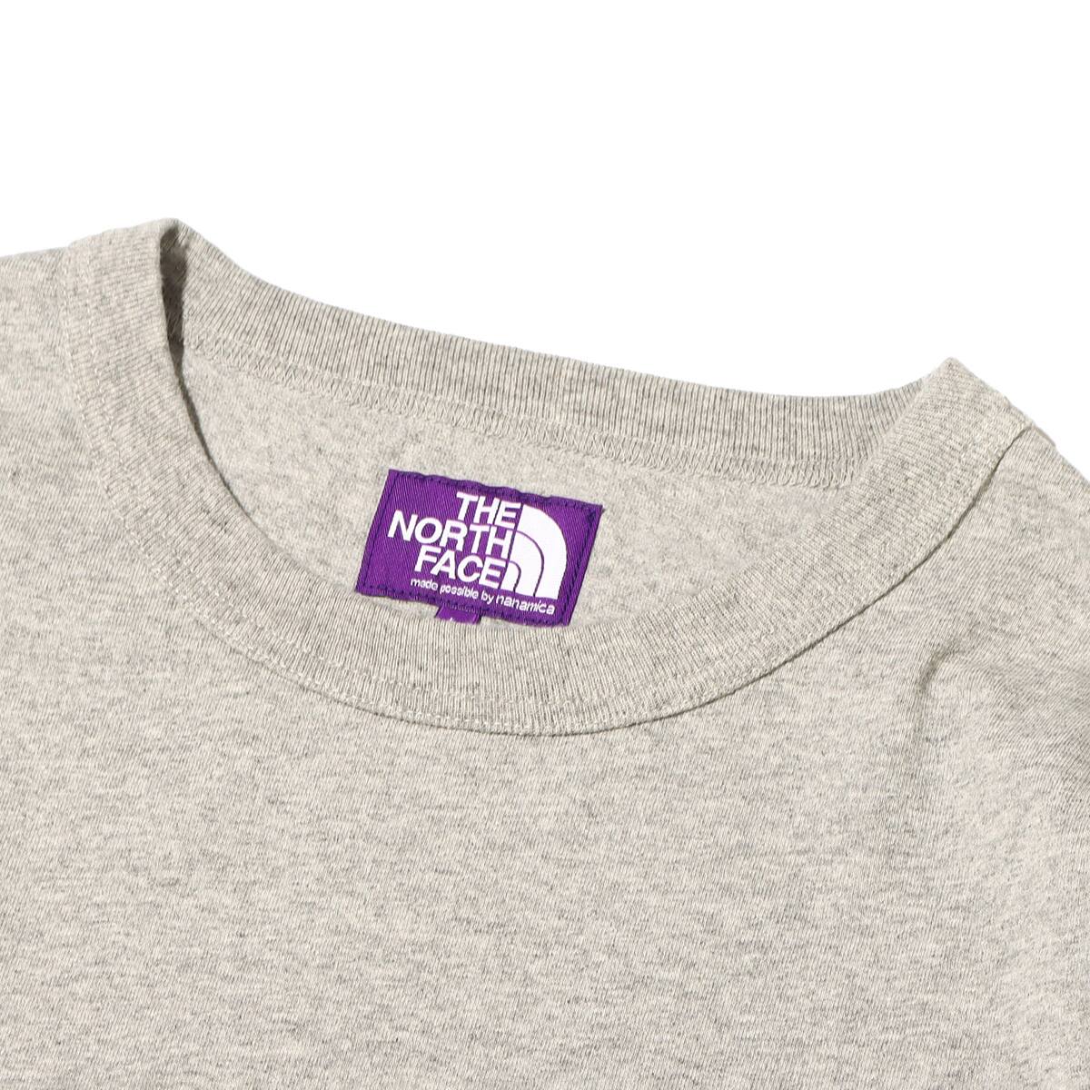 THE NORTH FACE PURPLE LABEL 7oz L/S Pocket Tee Mix Gray X Purple