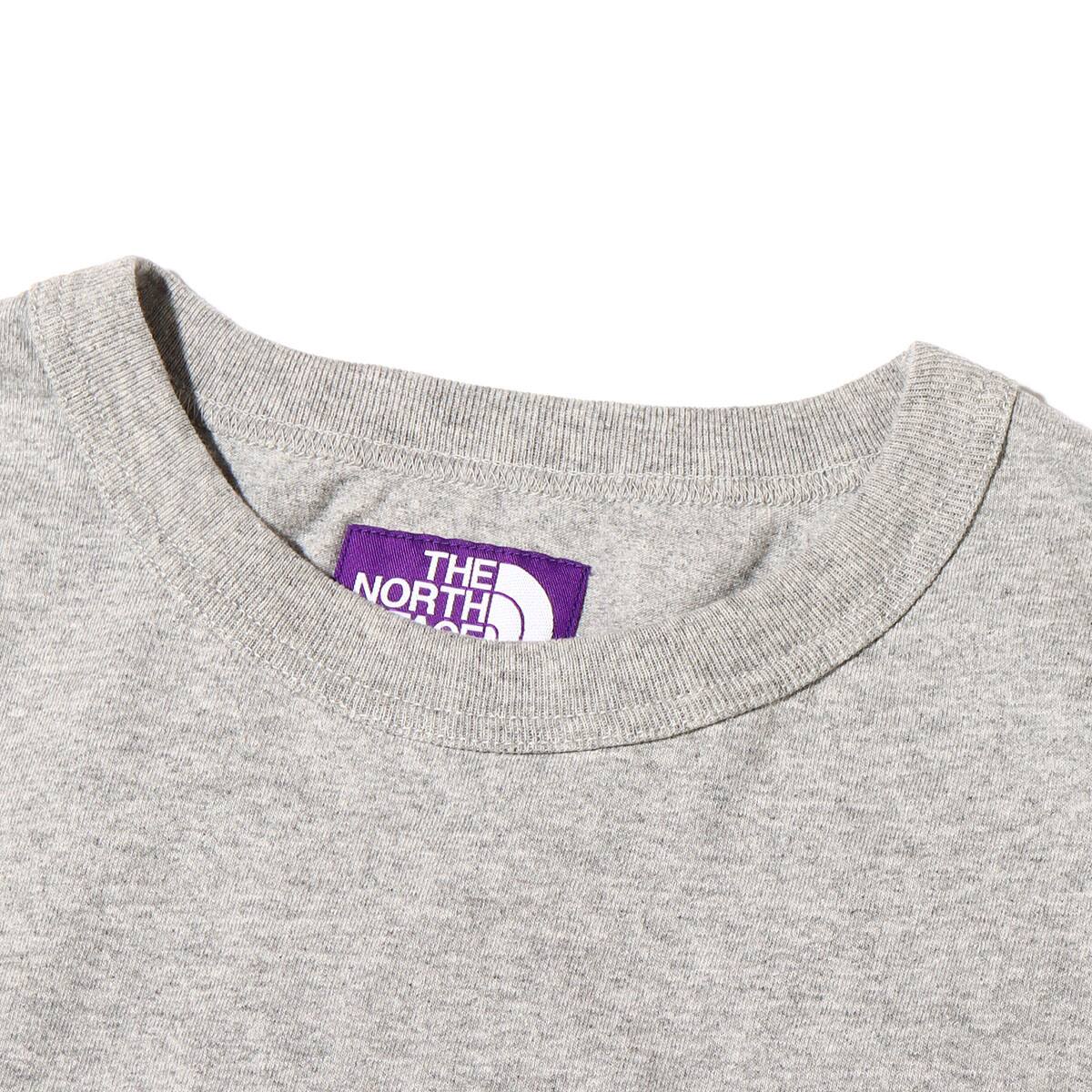 THE NORTH FACE PURPLE LABEL 7oz H/S Pocket Tee Mix Gray X Purple