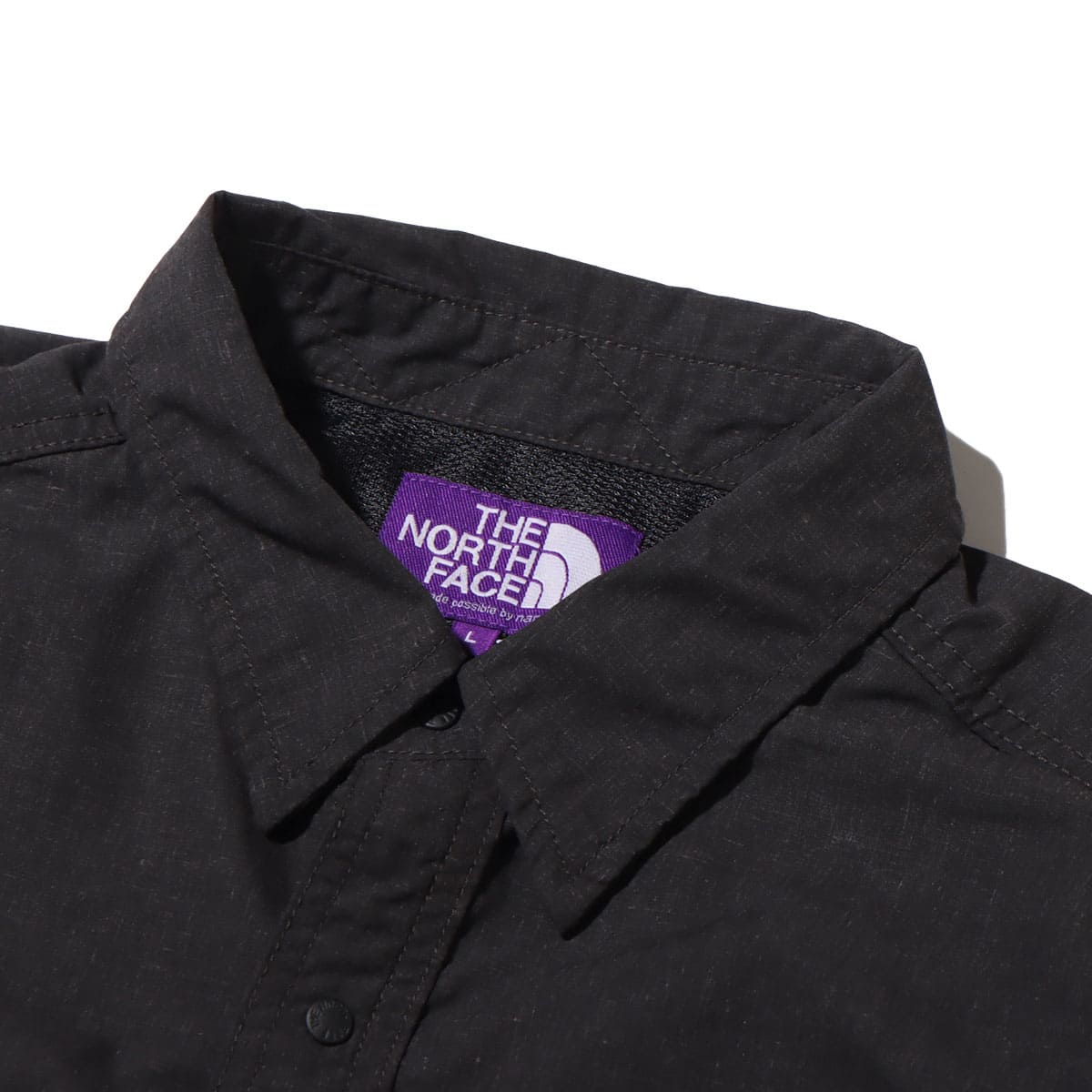 THE NORTH FACE PURPLE LABEL Polyester Linen Field H/S Shirt Black 23SS-Iの画像