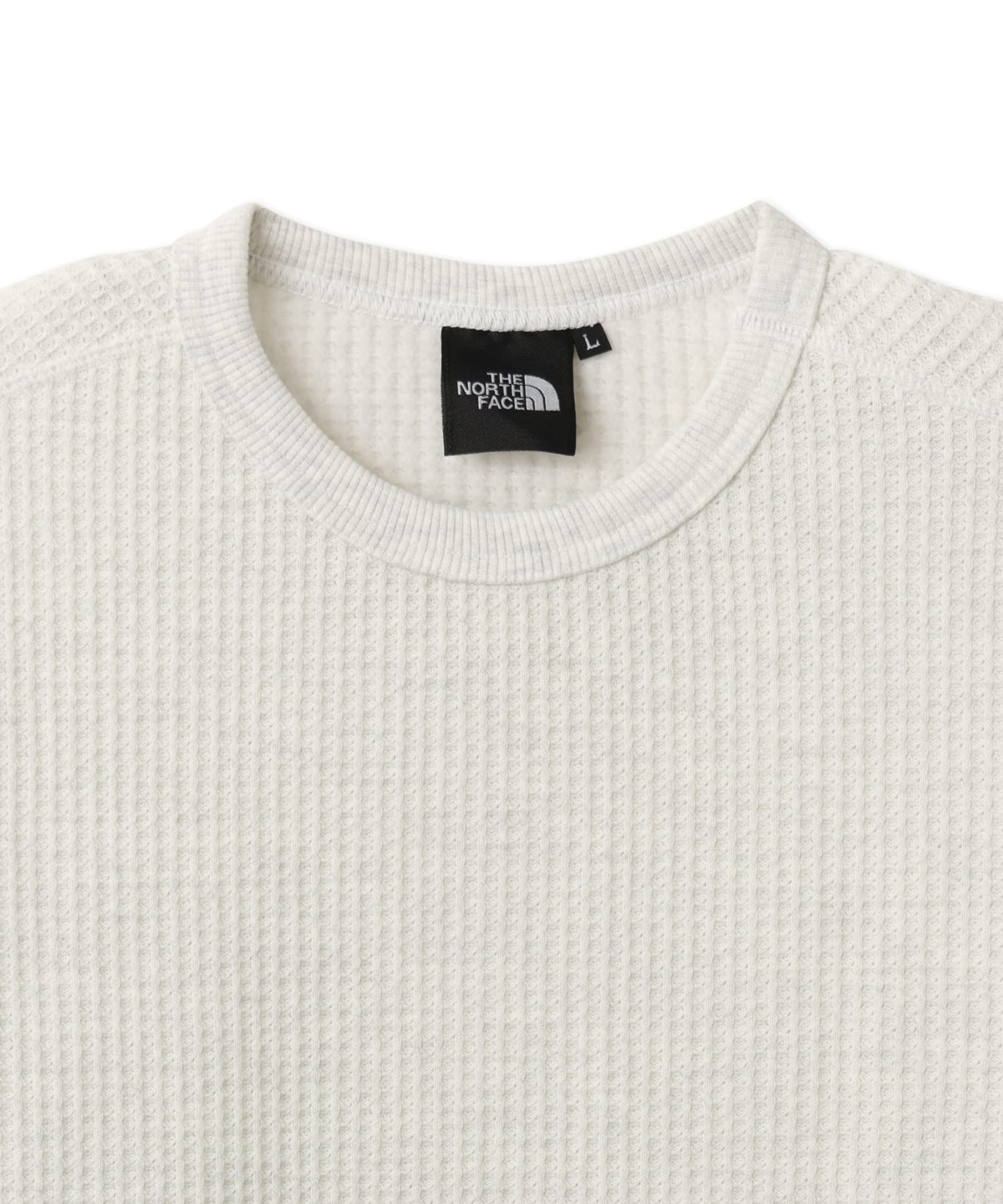 THE NORTH FACE L/S WARM WAFFLE CREW オフホワイトの画像