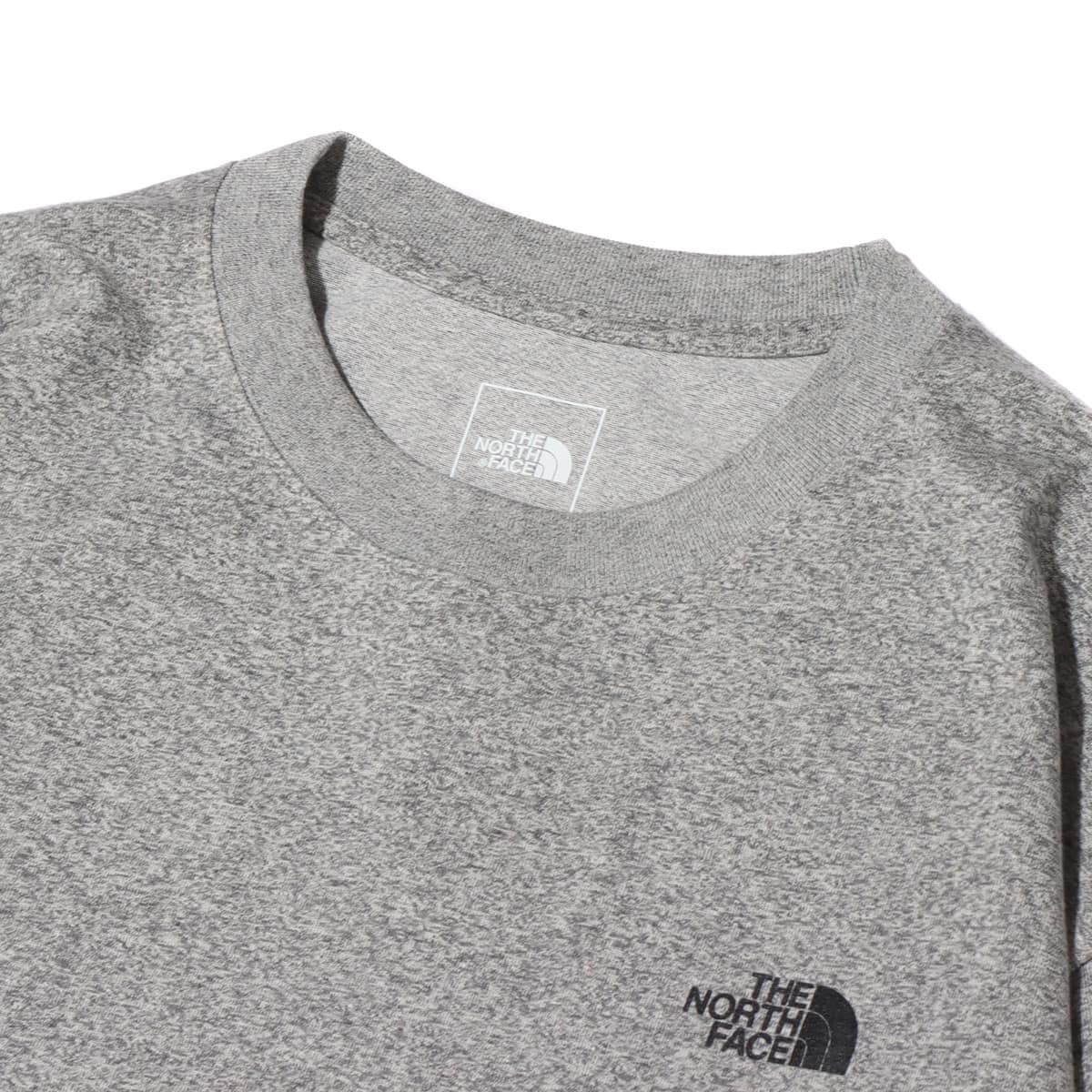 THE NORTH FACE L/S BACK SQUARE LOGO TEE ミックスグレー 21FW