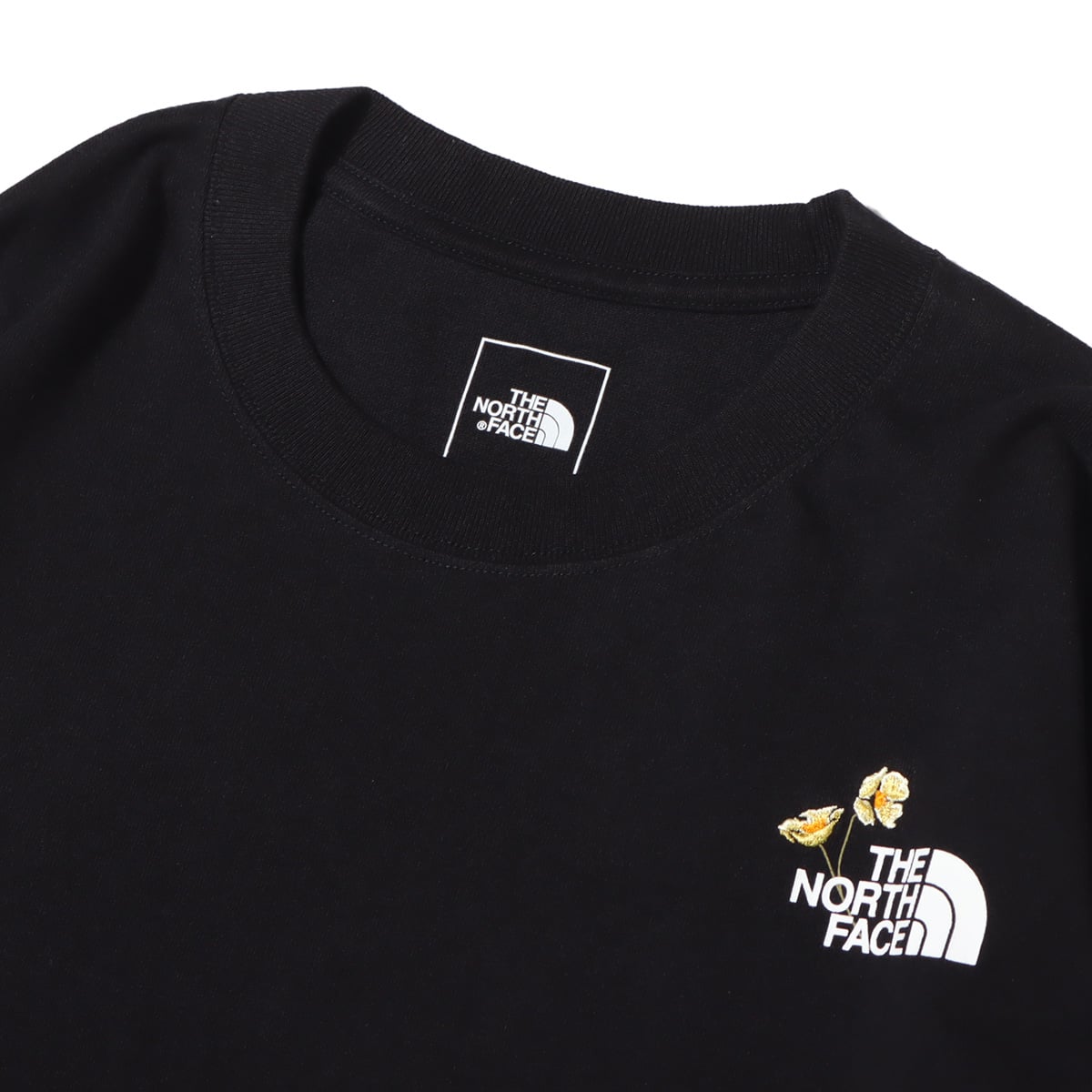 THE NORTH FACE L/S FLOWER LOGO TEE BLACK 23FW-I