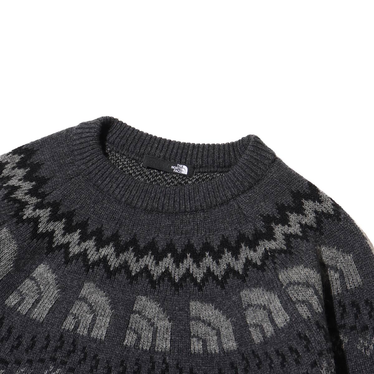 THE NORTH FACE Half Dome Nordic Sweater ミックスチャコール の画像