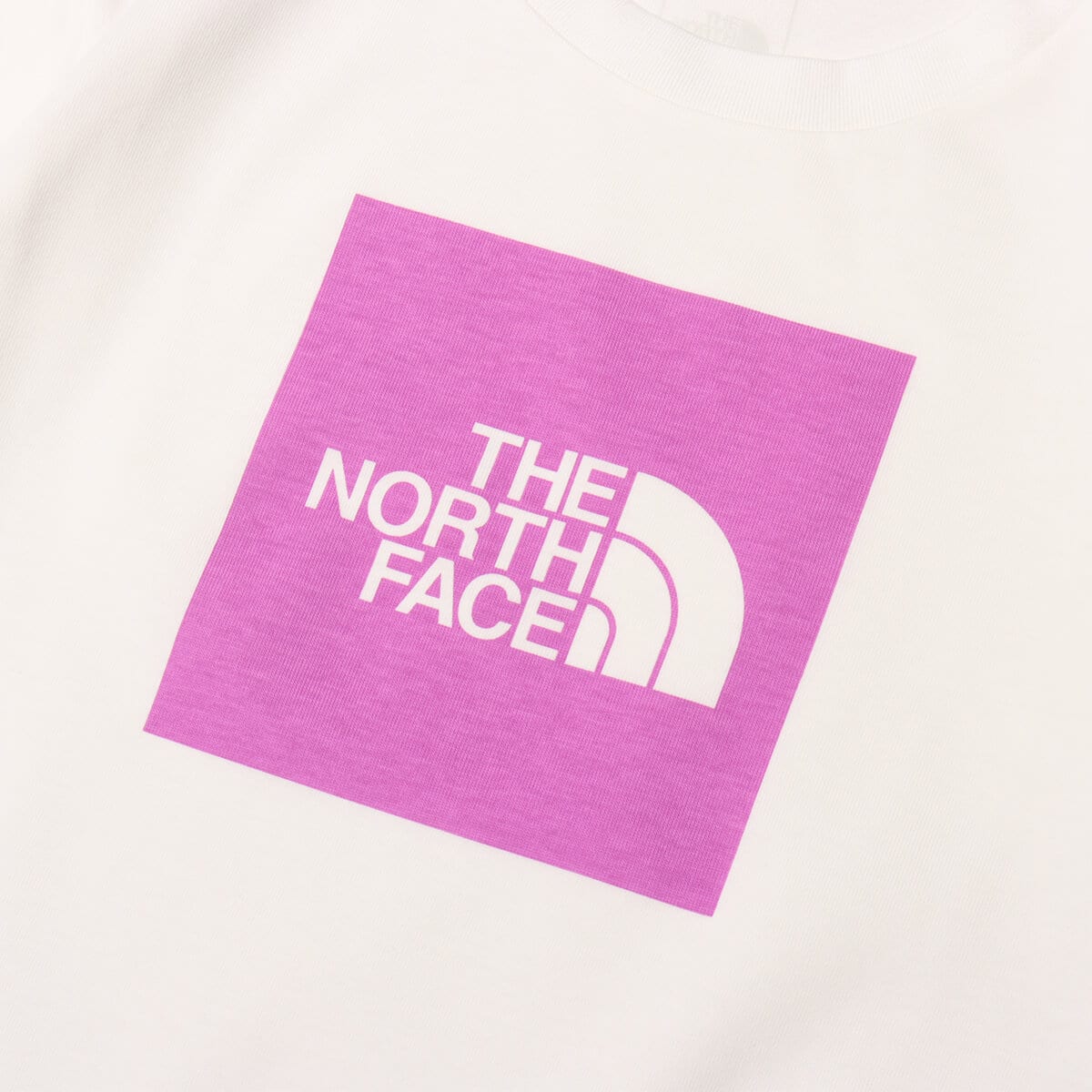 THE NORTH FACE S/S Colored Square Logo Tee ホワイト
