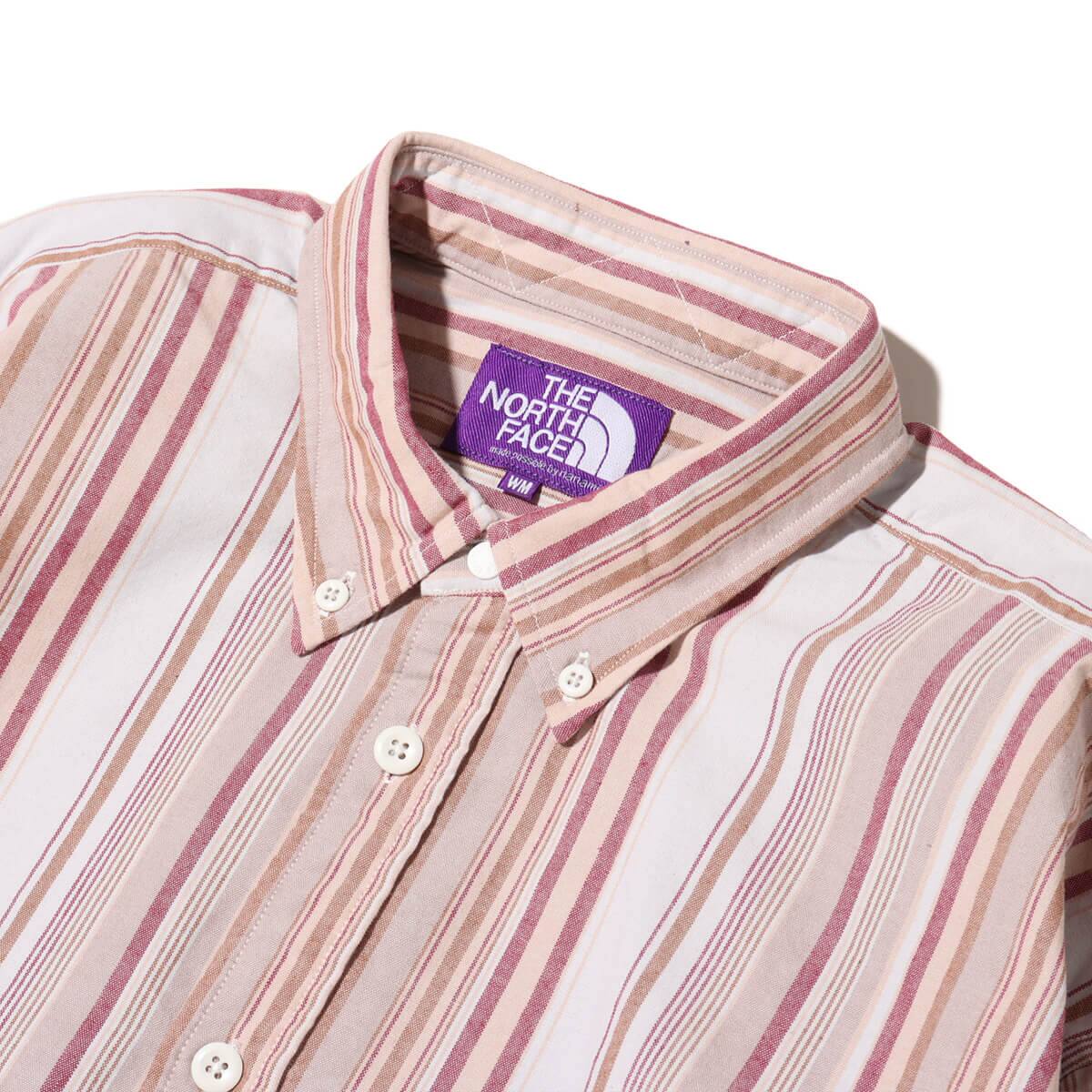 THE NORTH FACE PURPLE LABEL Button Down NP Striped Field Shirt Dress Beige 24SS-Iの画像