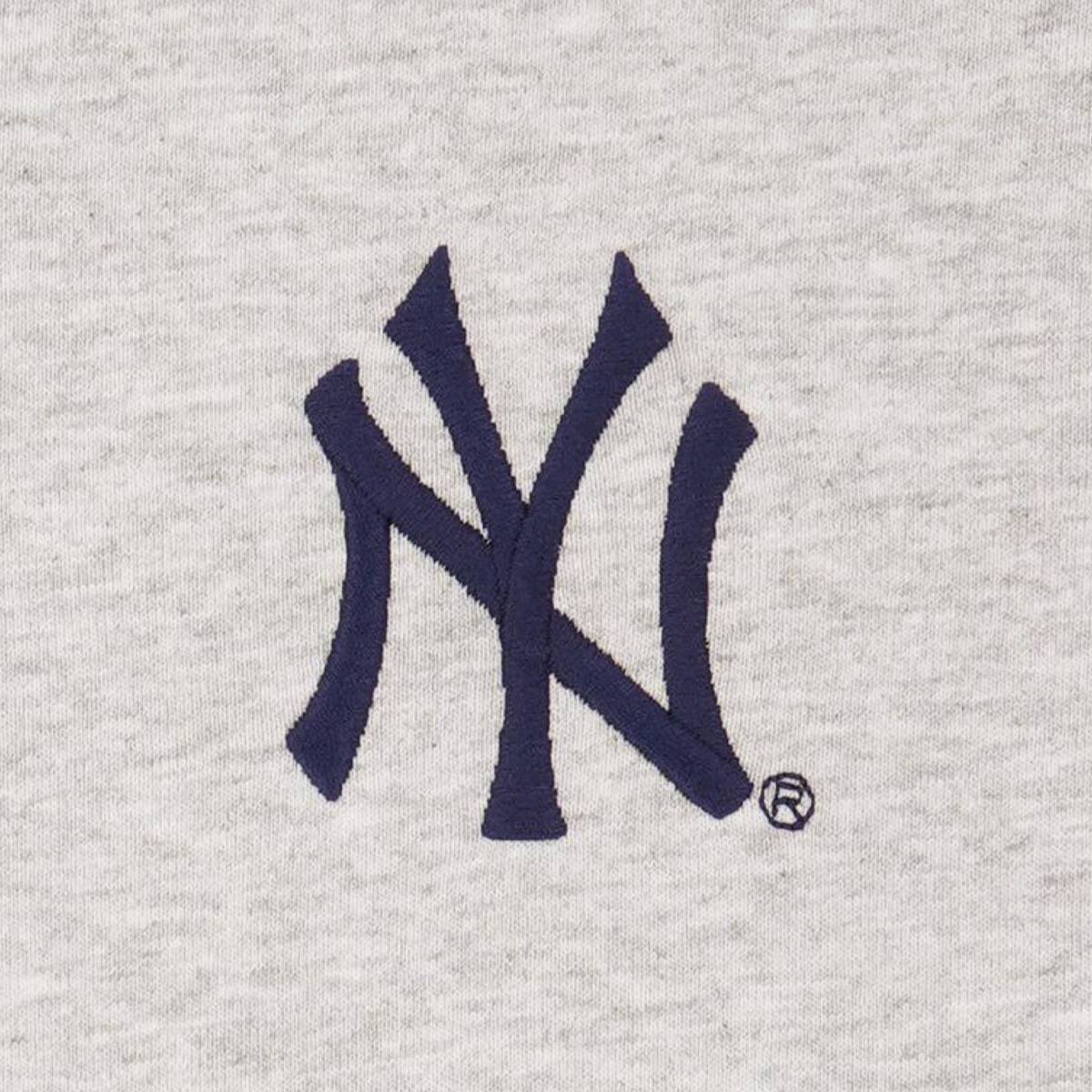 SPORTY＆RICH Yankees Serif Sweatpant Heather Gray Navy の画像