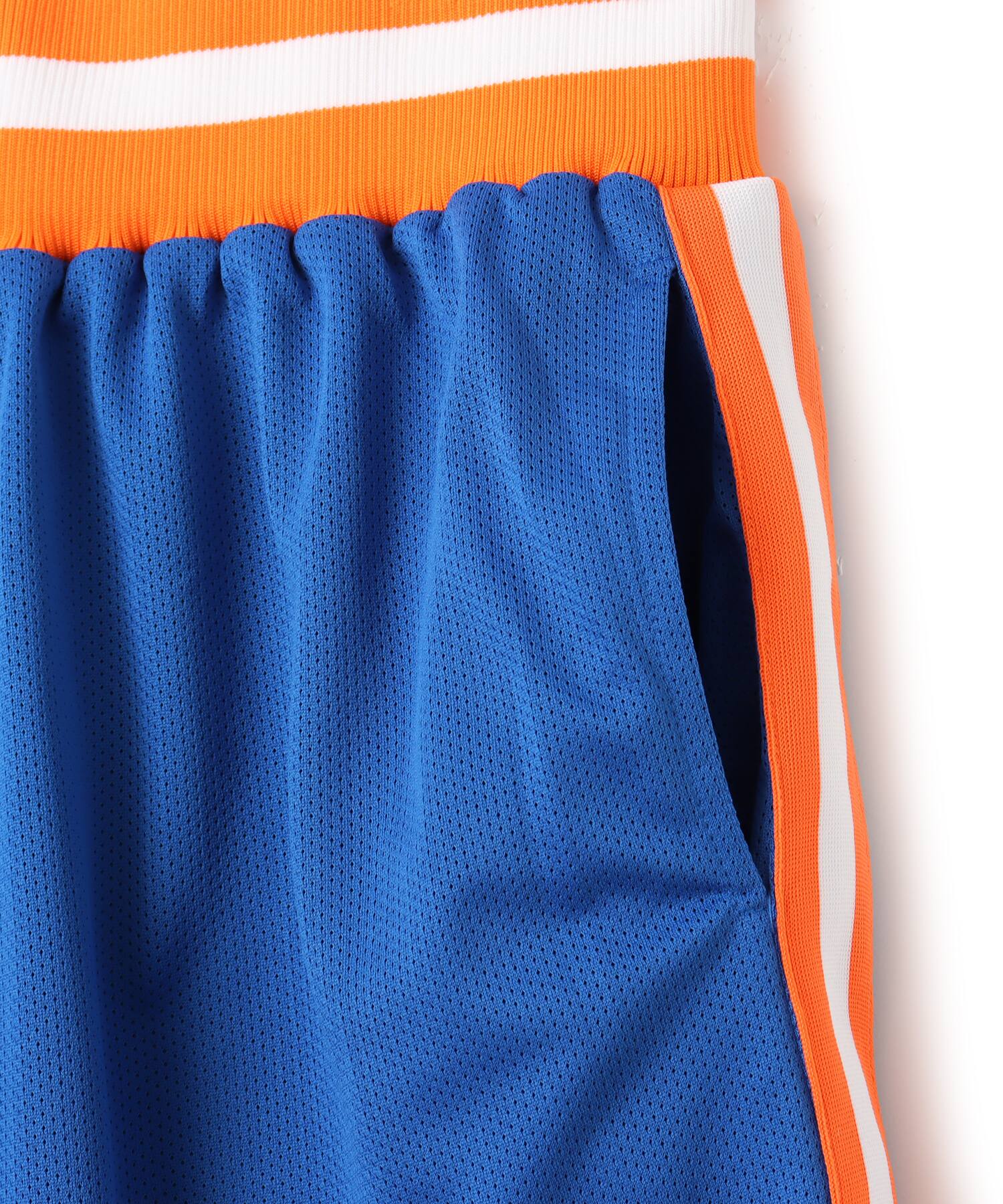 EWING Basketball Shorts ROYAL/ORANGEの画像