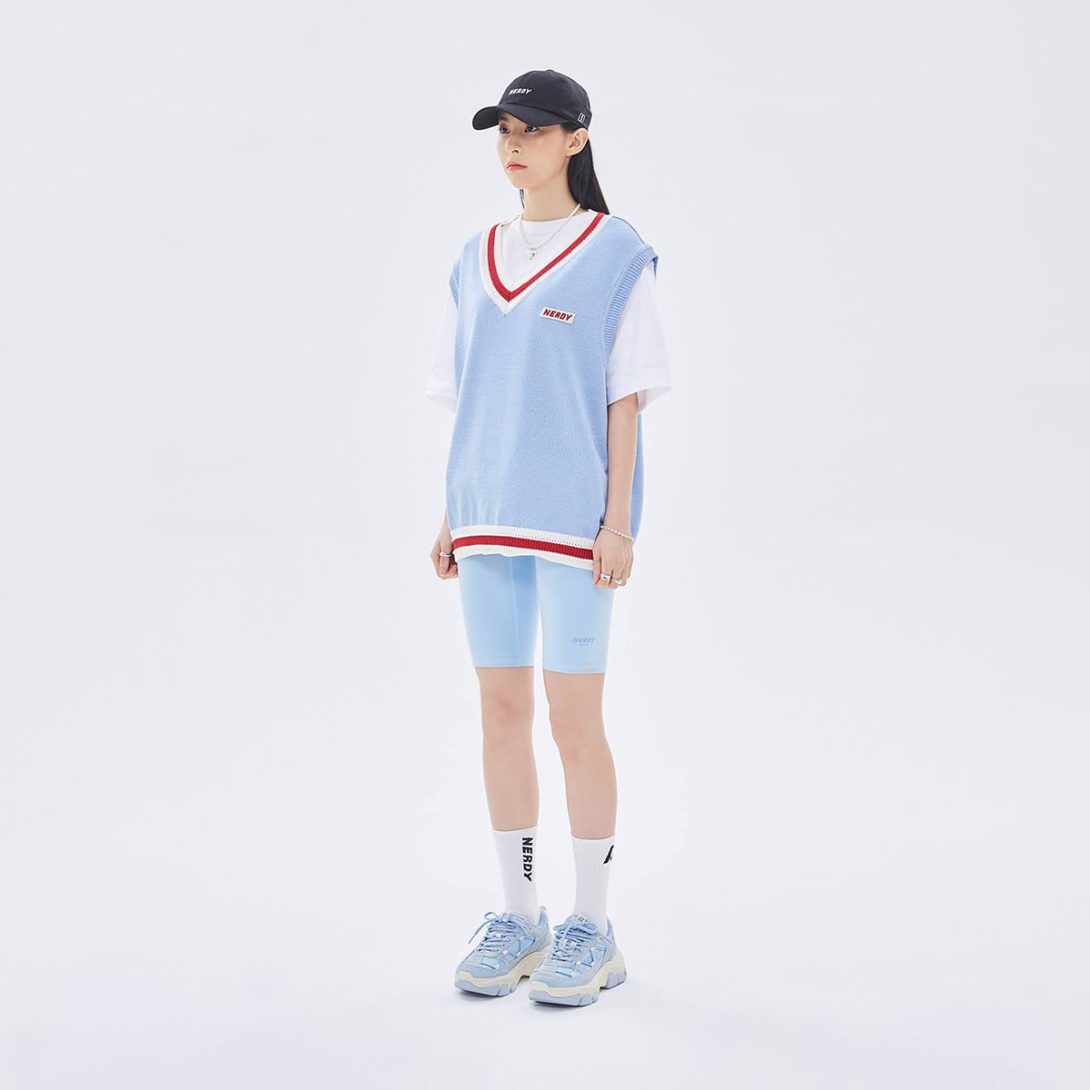 NERDY Essential Sweater Vest SKY BLUE 22SU-Iの画像