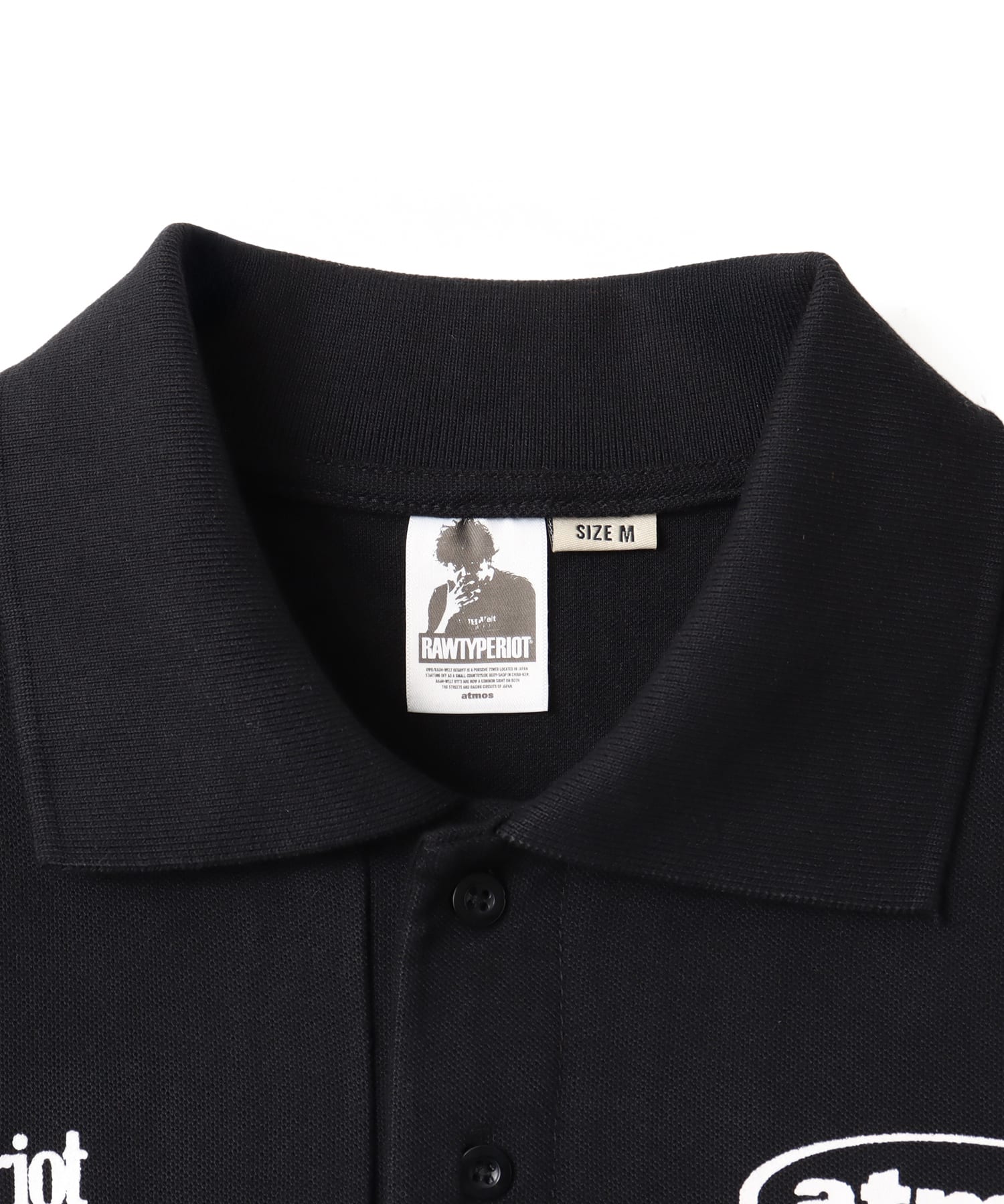 RawTypeRiot x RWB x Atmos Polo Shirt BLACKの画像