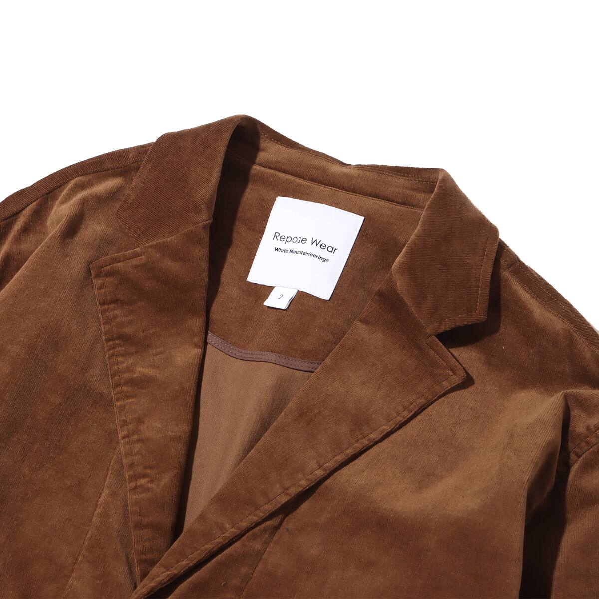 WHITE MOUNTAINEERING STRETCHED CORDUROY LAPEL JACKET BROWN 21FA-Iの画像