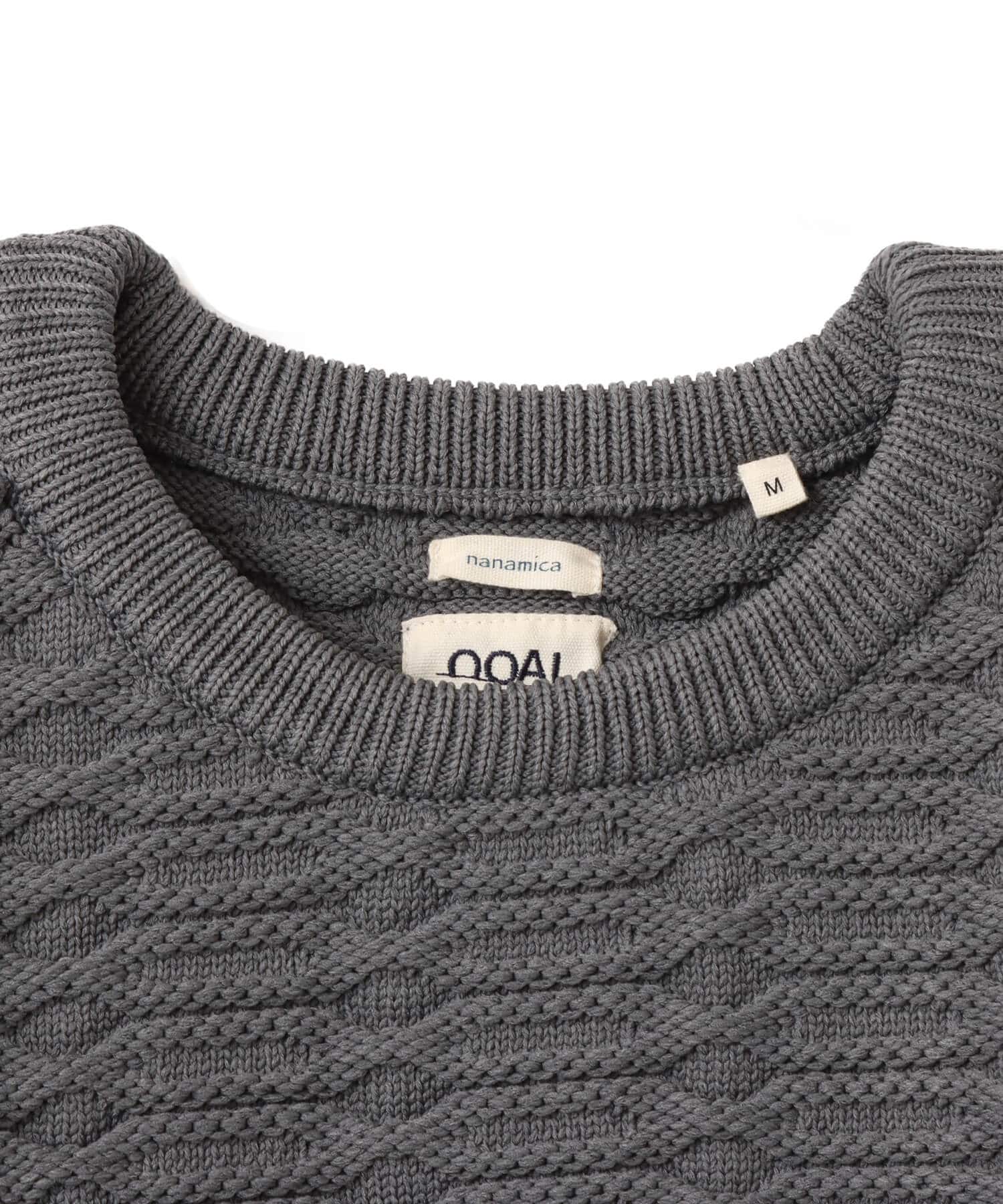 nanamica Crew Neck Sweater Heather Grayの画像
