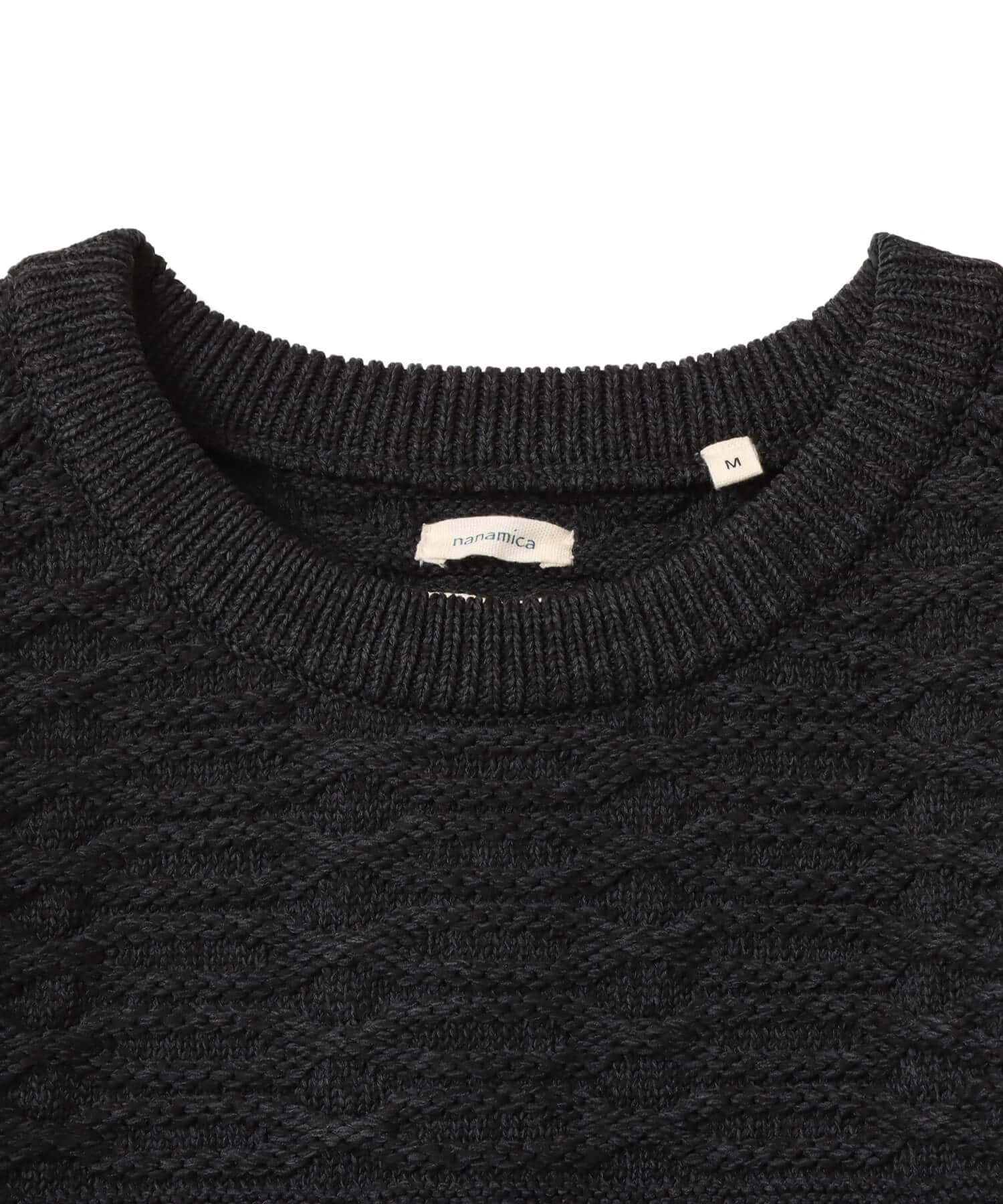 nanamica Crew Neck Sweater Blackの画像