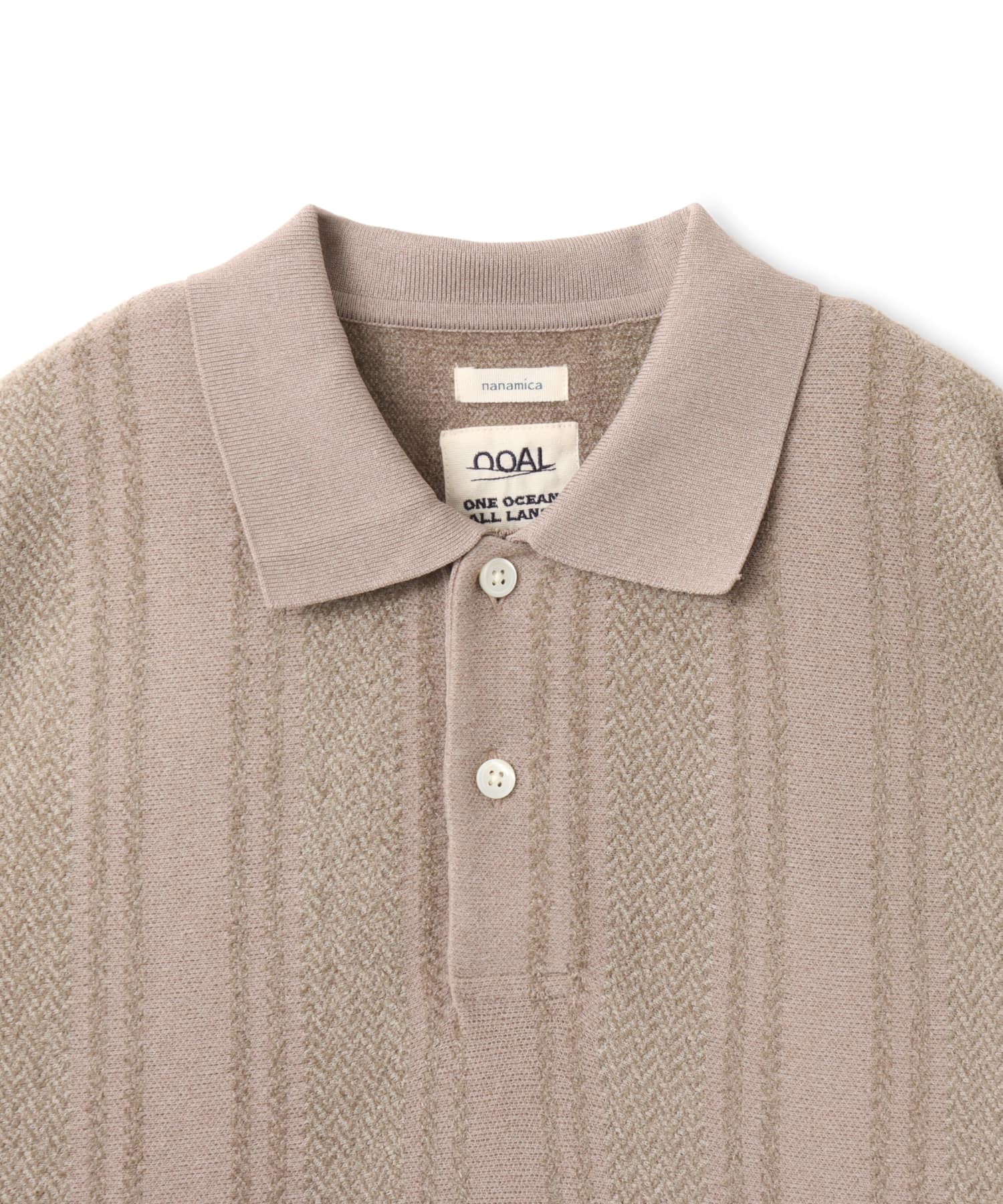 nanamica Knit Polo Sweater Beigeの画像
