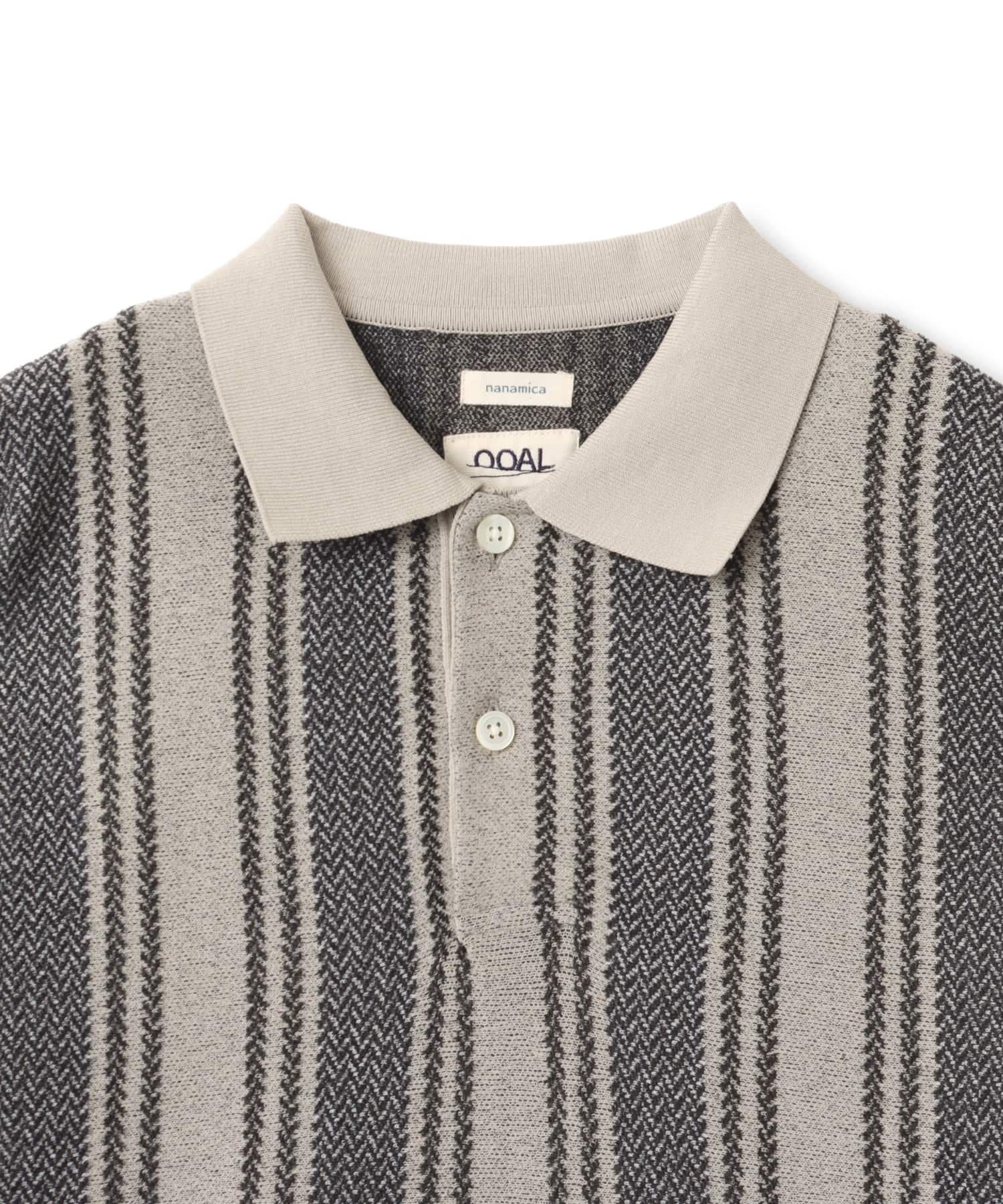 nanamica Knit Polo Sweater Charcoalの画像