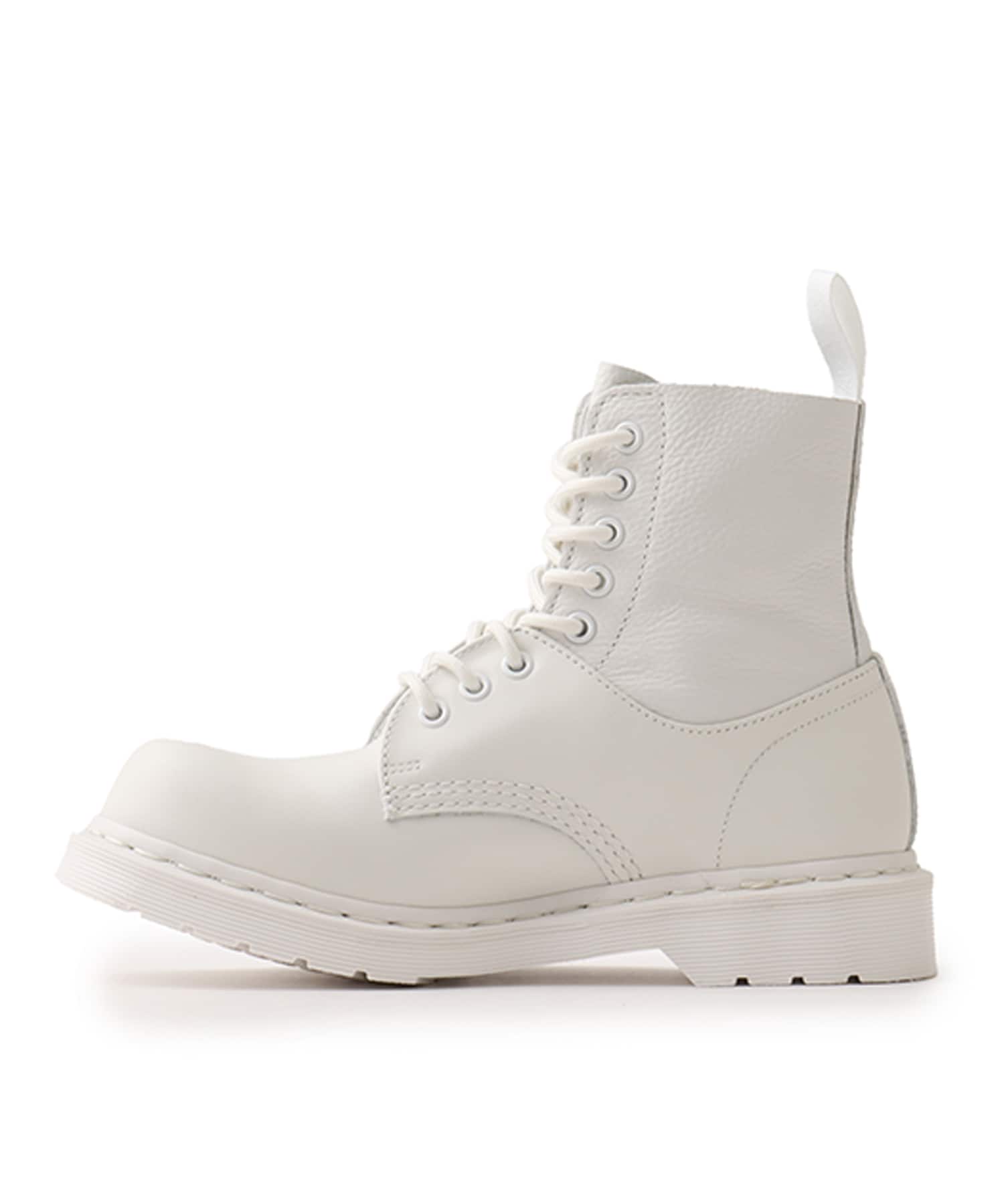 MM6 x DR MARTENS 1460 8-EYE NO STEEL TOE Vintage Smooth/White Virginia/Whiteの画像