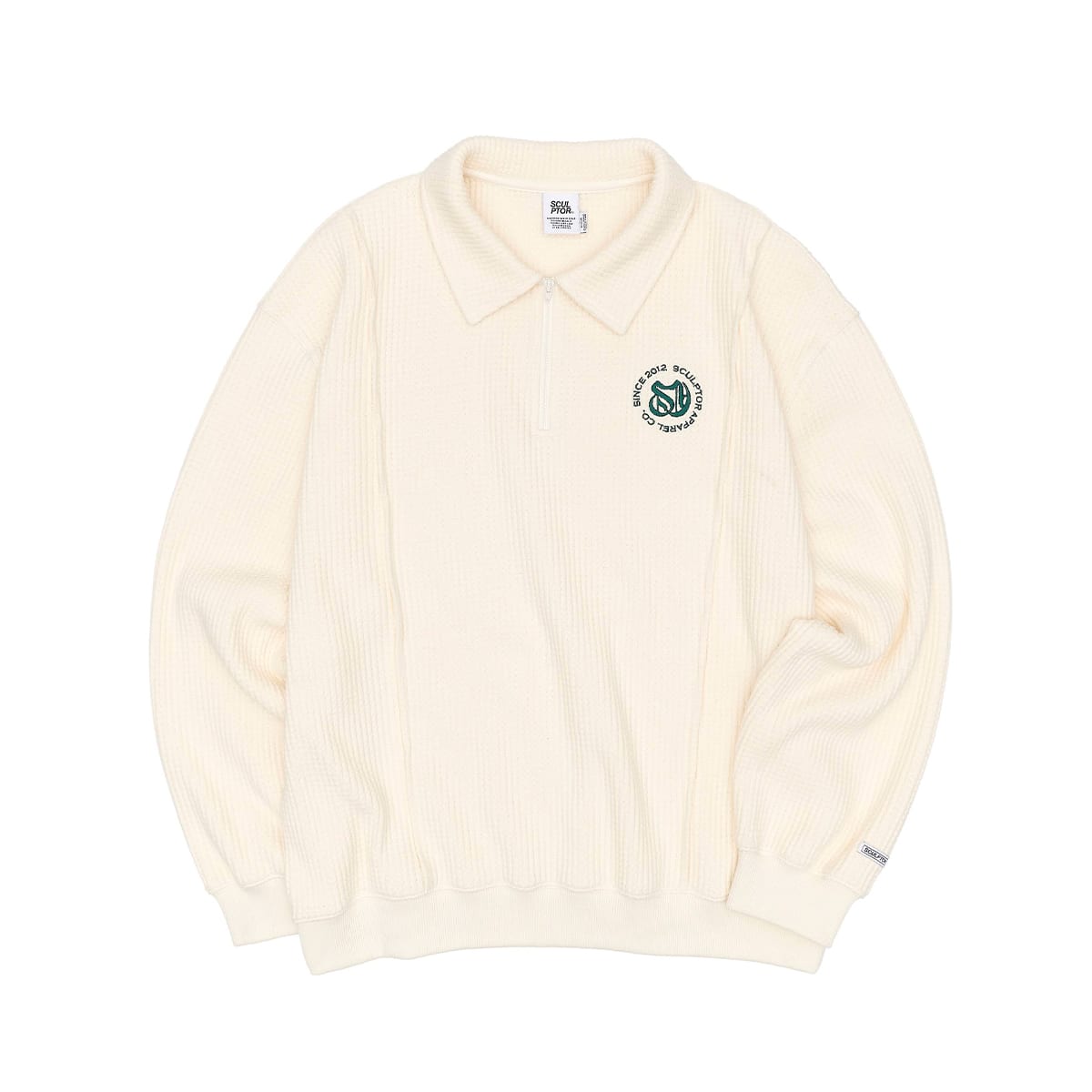 SCULPTOR Monogram Waffle Sweatshirt CREAM 22SU-Iの画像