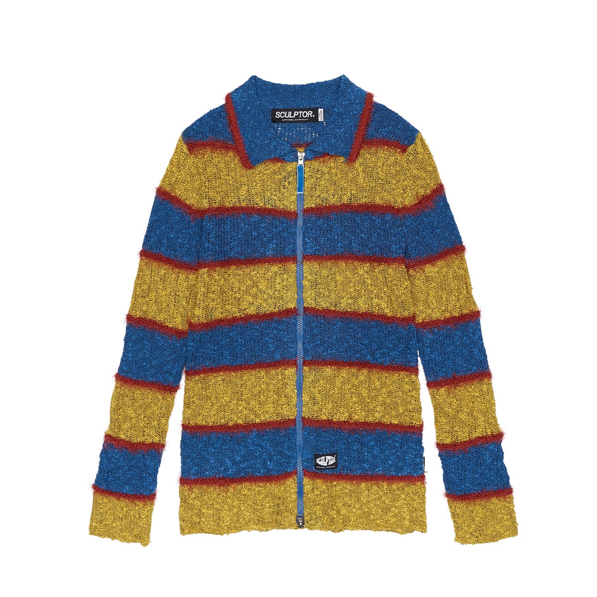 SCULPTOR Mixed Yarn Cllared Cardigan YELLOW 22SU-Iの画像