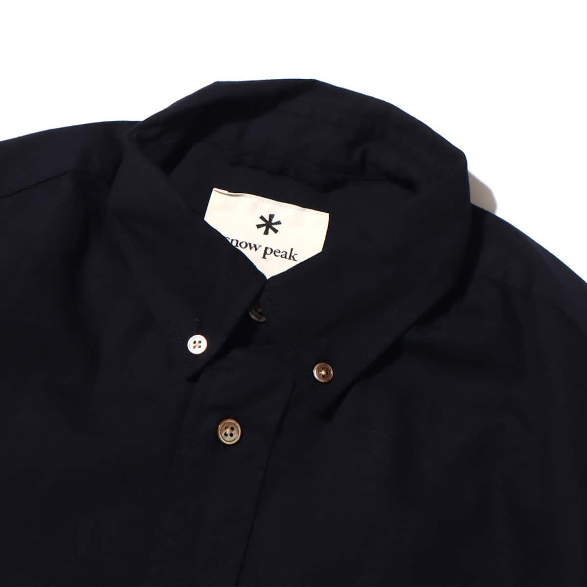 snow peak OG Cotton Poplin BD Shirt Black 22FA-Iの画像