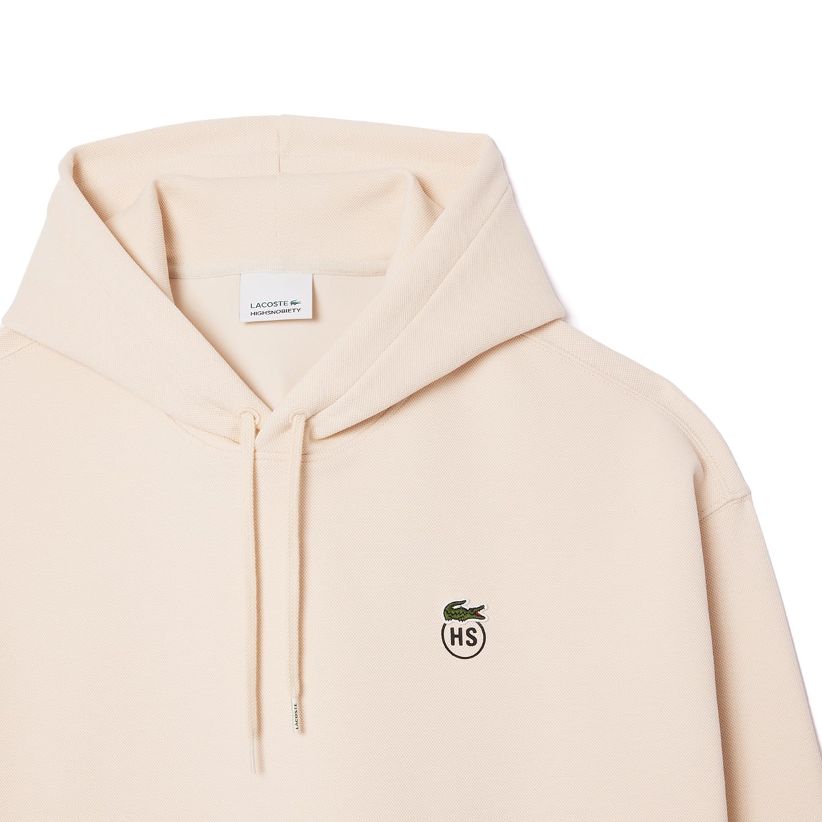 LACOSTE HIGHSNOBIETY SWEAT HOODIE WHITE 24SP-Iの画像