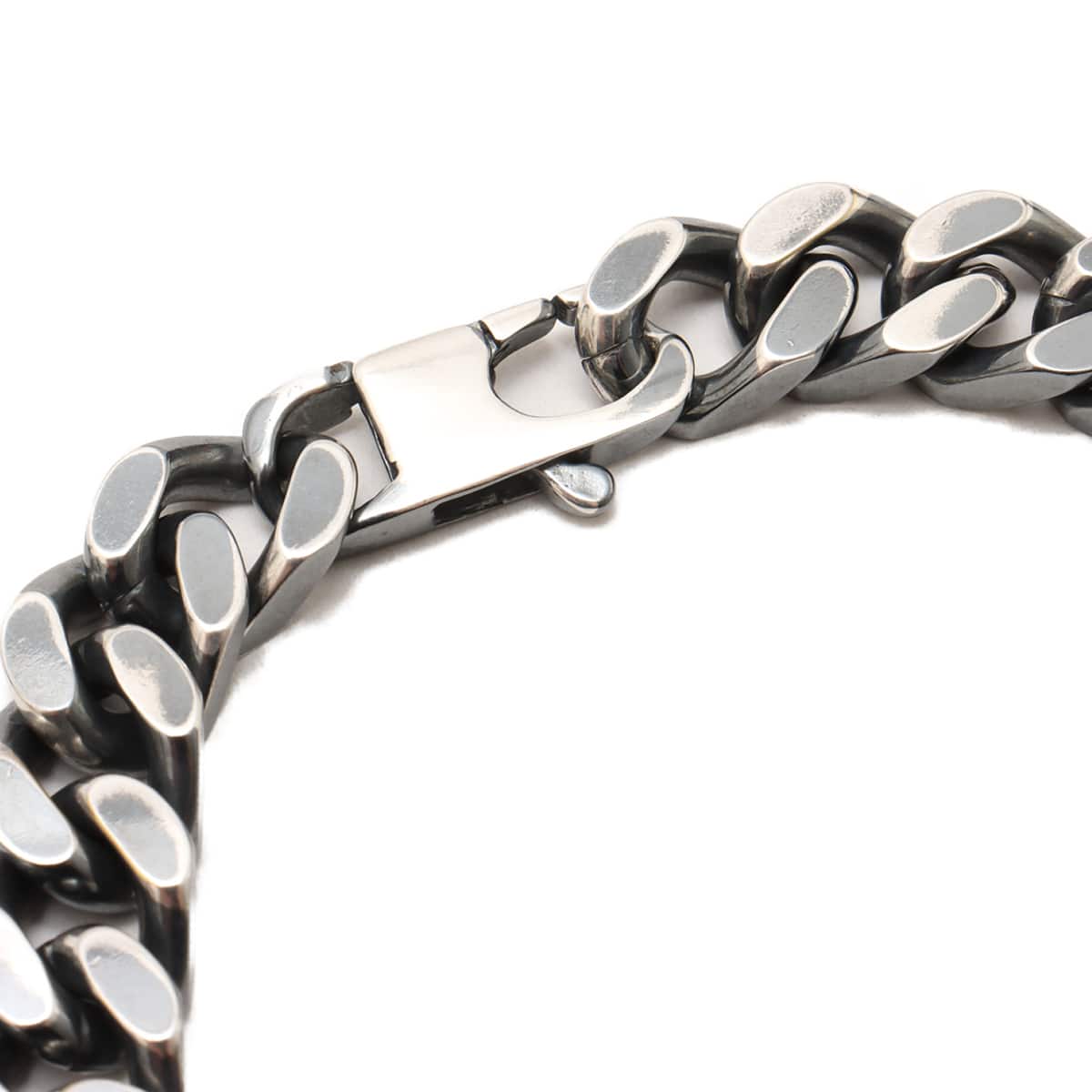 MM6 Minimal Logo ID Tag curb bracelet Palladio vintageの画像