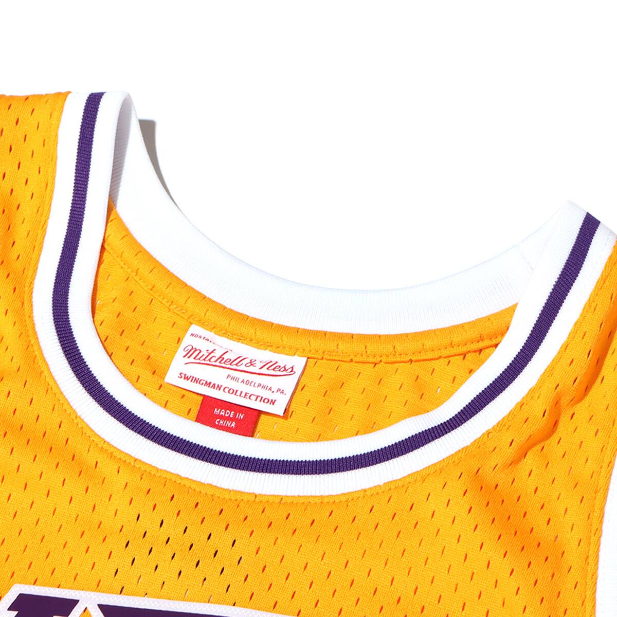 Mitchell & Ness NBA SWINGMAN HOME JERSEY LAKERS 84 MAGIC JOHNSON YELLOW の画像
