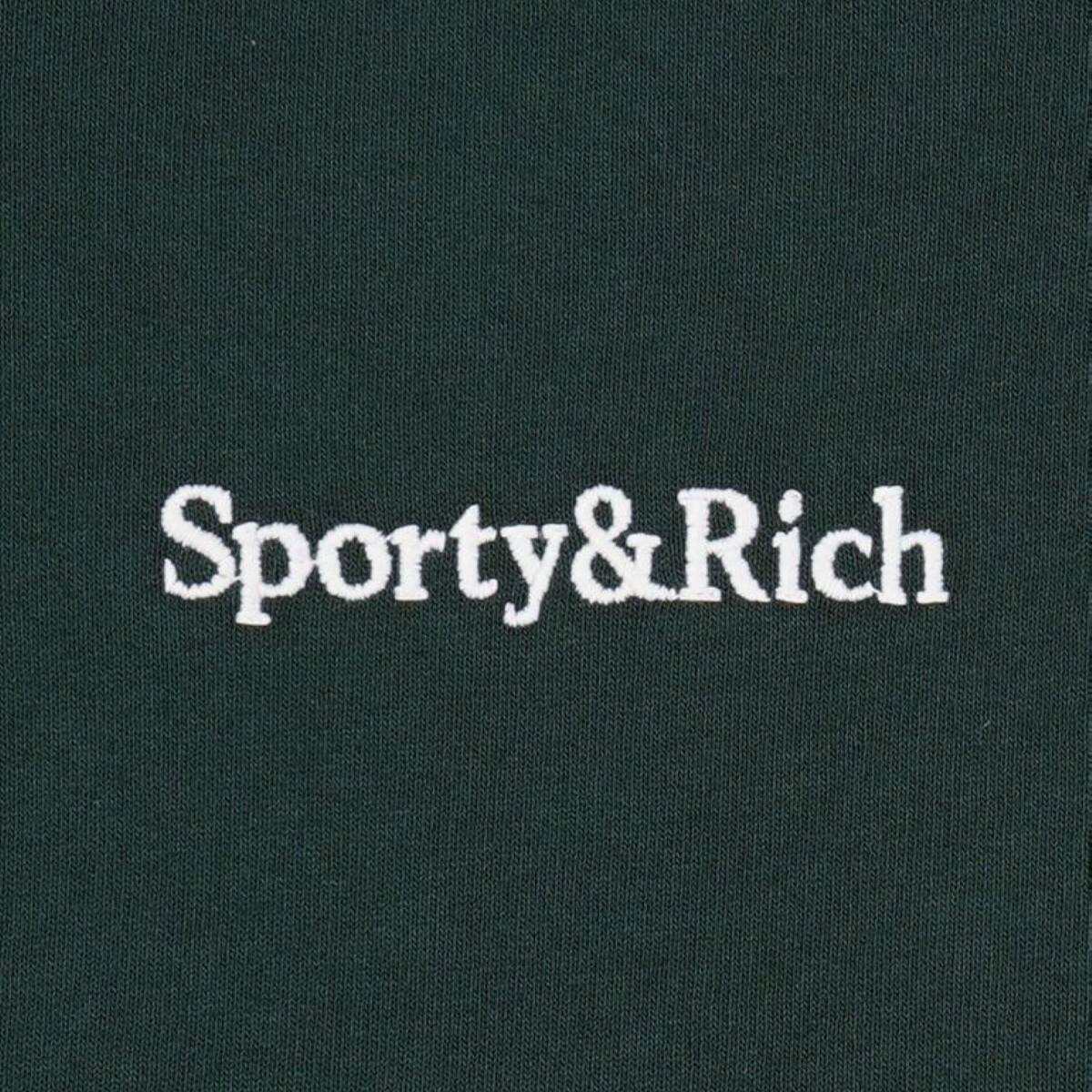 SPORTY＆RICH Yankees Serif V-Neck Vest Forest White の画像