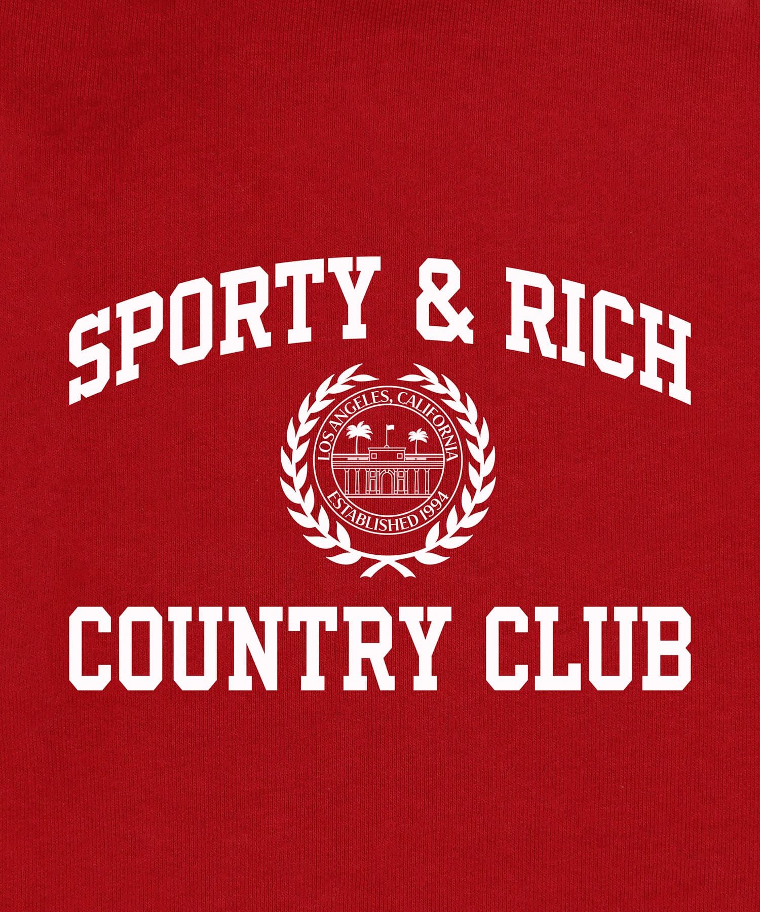 SPORTY＆RICH Varsity Crest Crewneck Rubyの画像