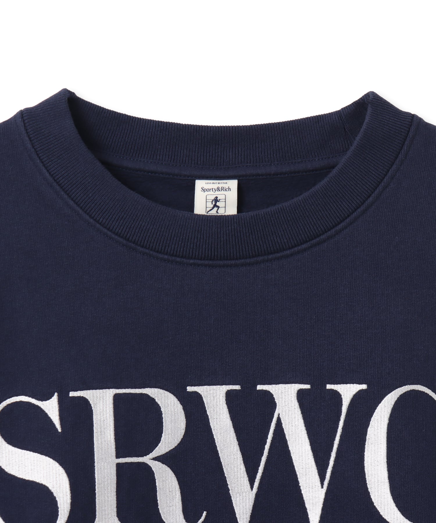 SPORTY＆RICH Nautical Embroidered Crewneck Dark Navyの画像