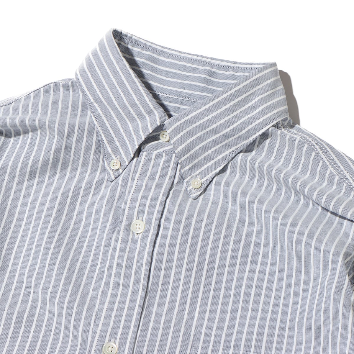 nanamica Button Down Stripe Wind Shirt Navy 24SP-I