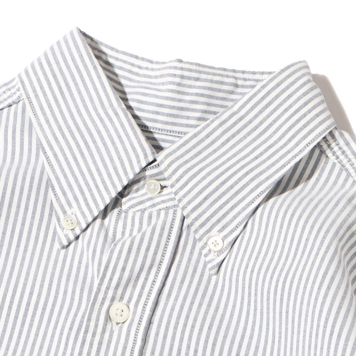 nanamica Button Down Stripe Wind Shirt NAVY 22FA-I