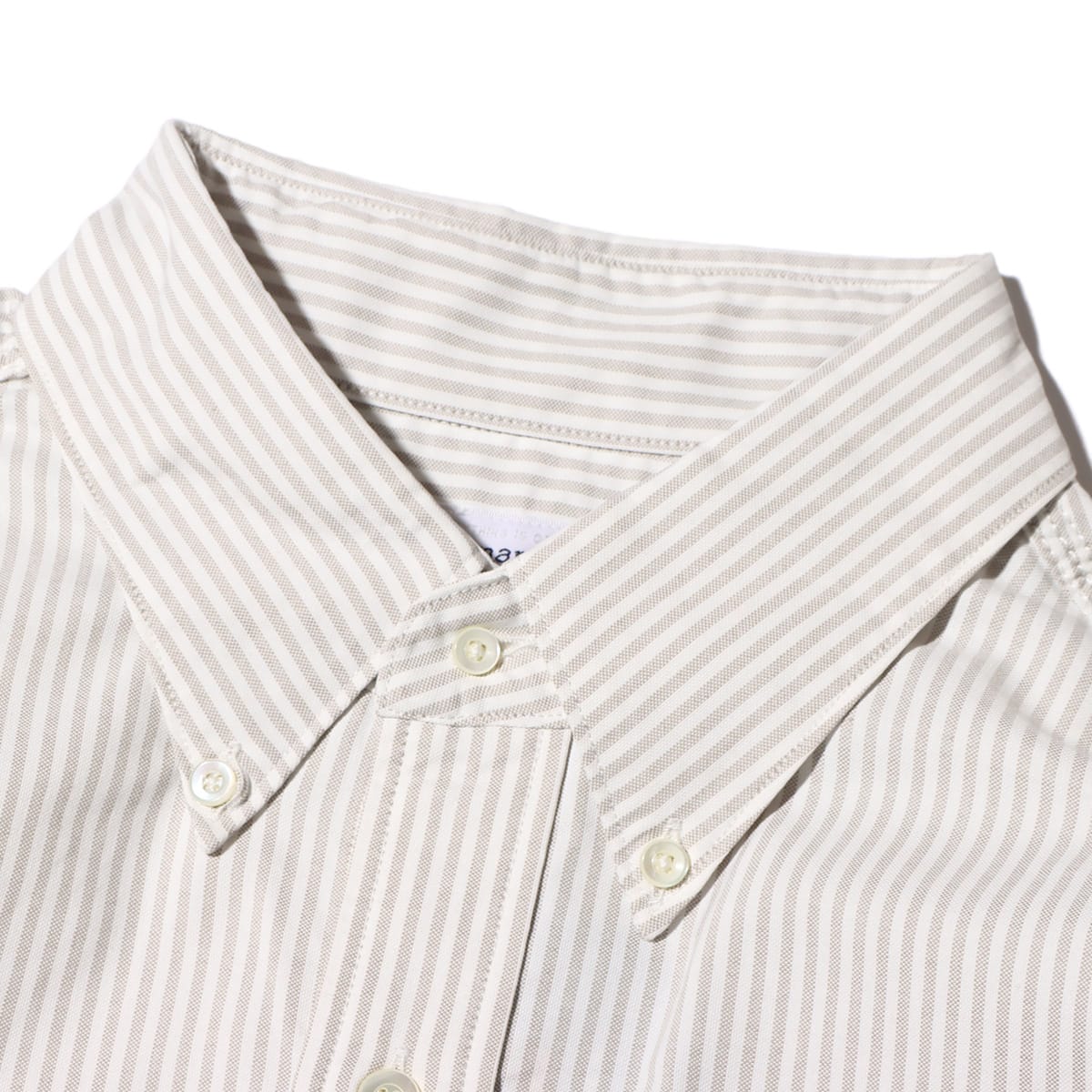 nanamica Button Down Stripe Wind Shirt Taupe 23SP-I