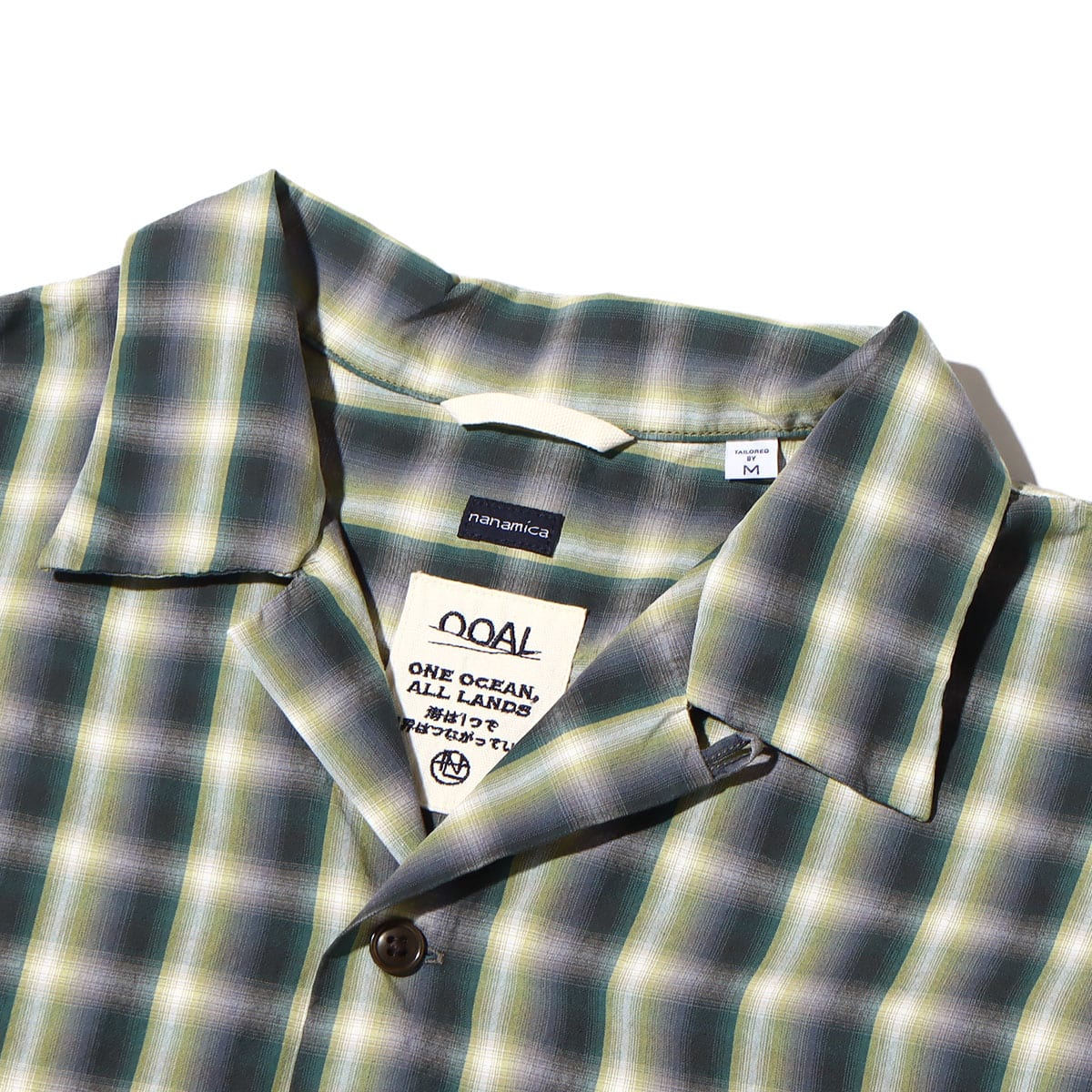 nanamica Open Collar Wind H/S Shirt Khaki 23SP-I