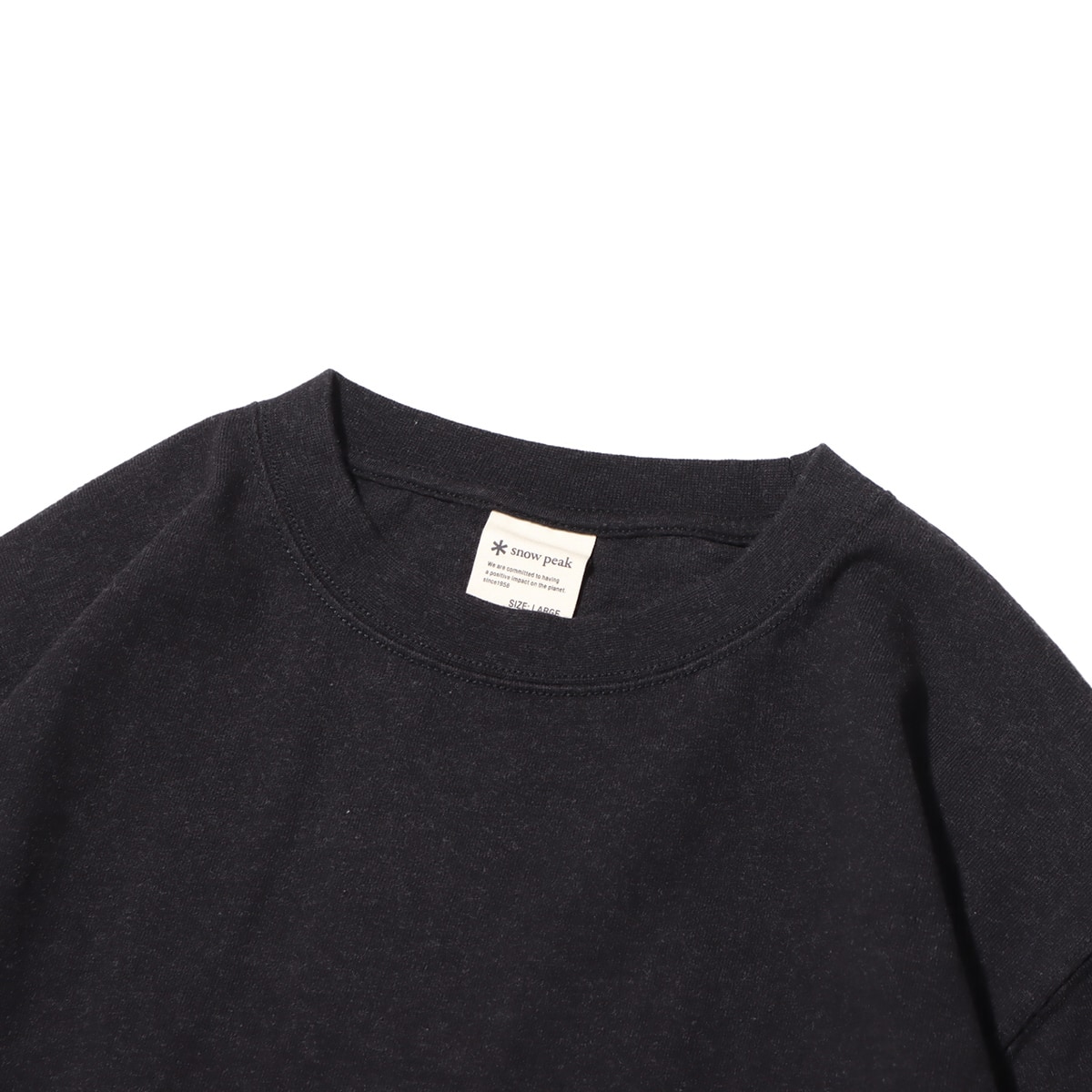 snow peak Recycled Cotton Heavy L/S T shirt Blackの画像