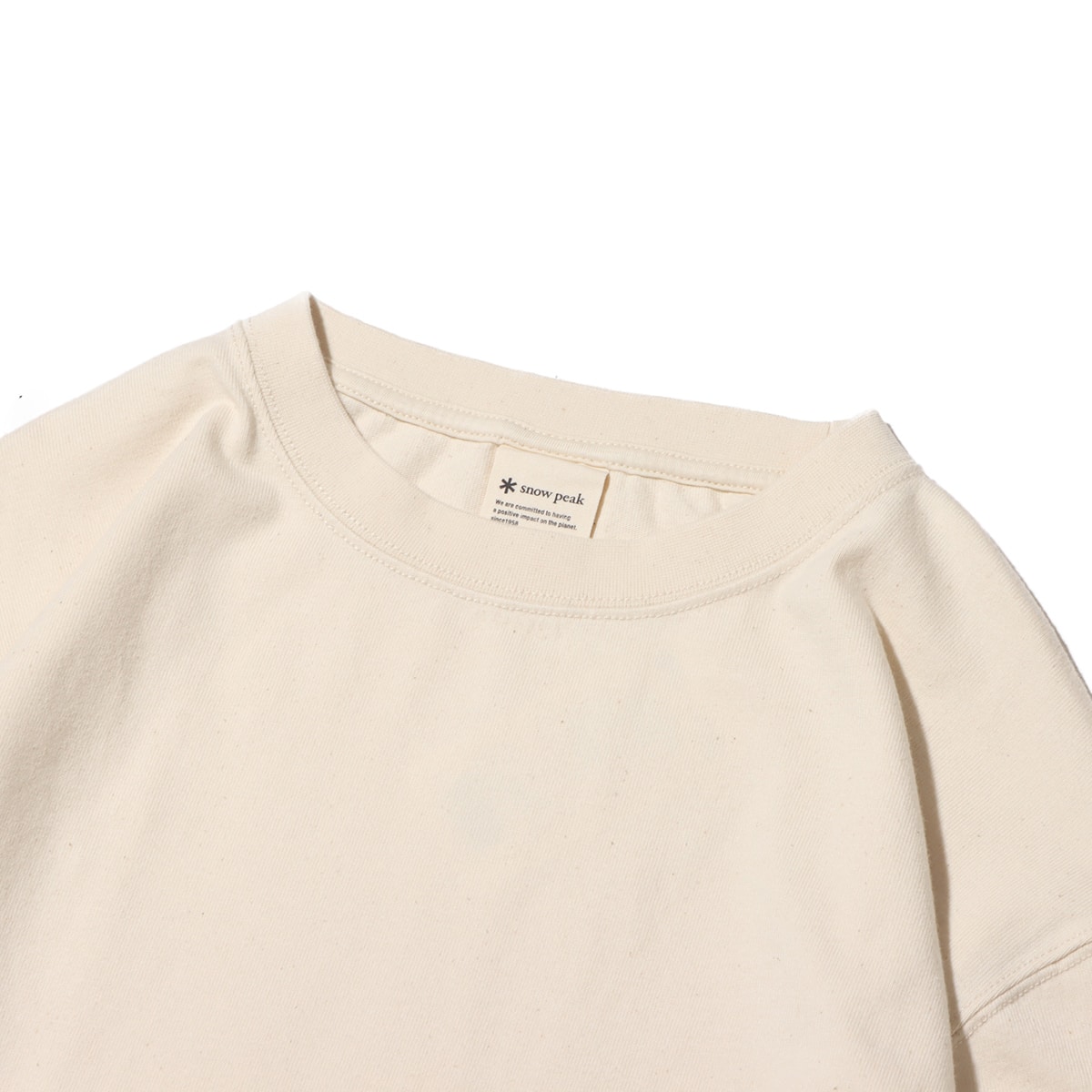 snow peak Recycled Cotton Heavy L/S T shirt Ecruの画像
