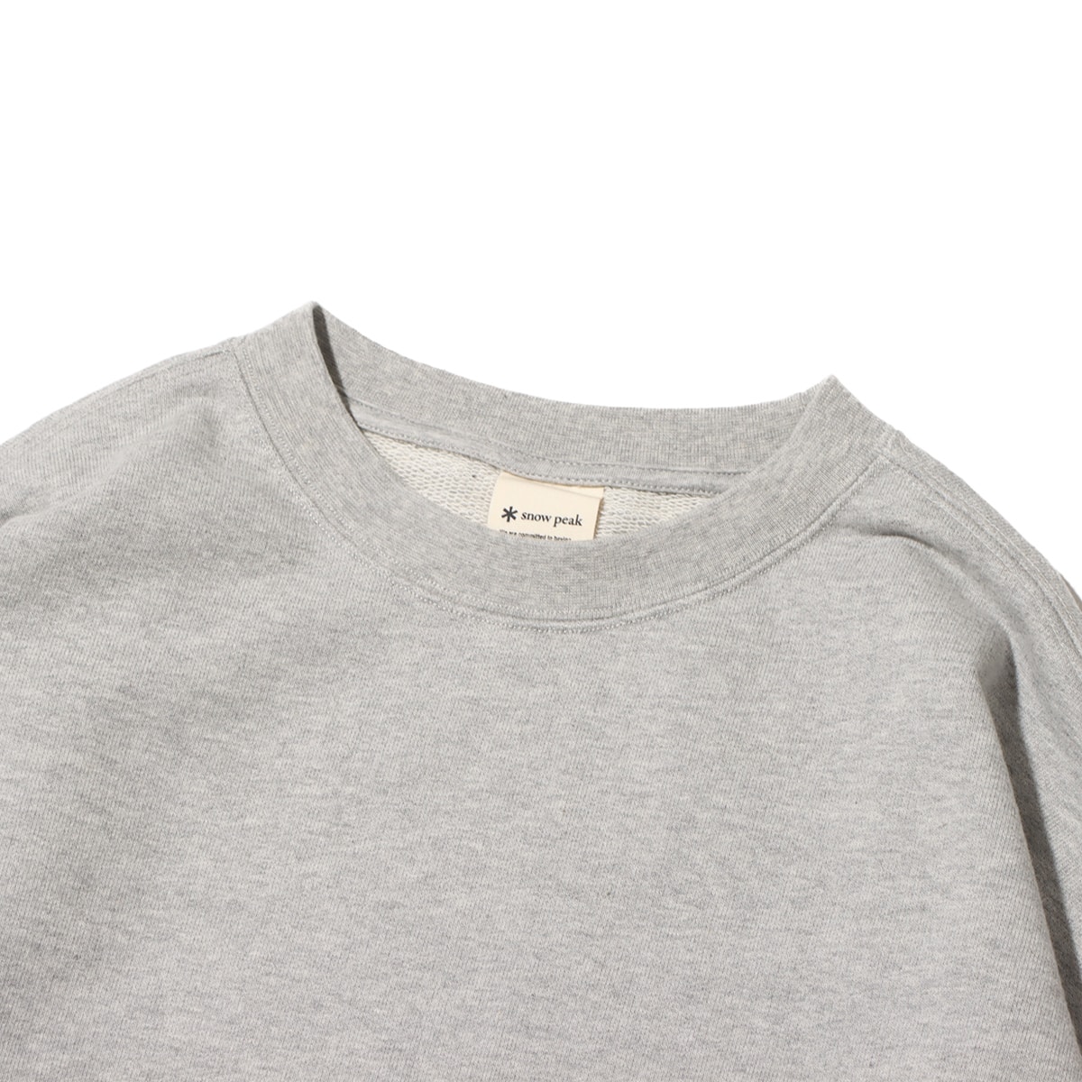 snow peak Recycled Cotton Sweat Crewneck M.Grey