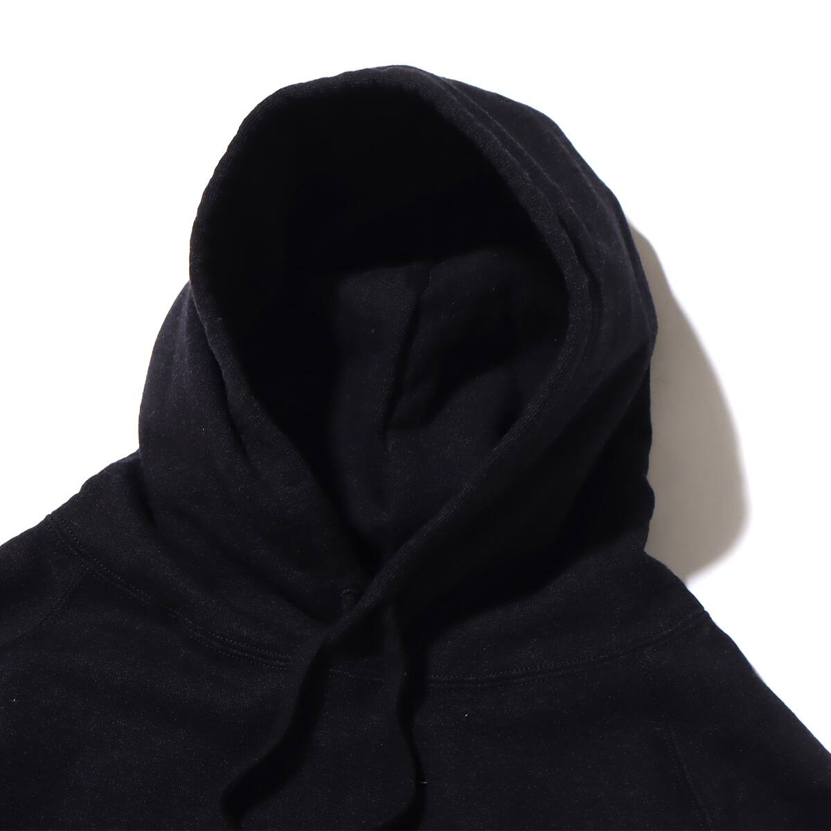 snow peak Recycled Cotton Pullover Hoodie Black 22FA-Iの画像