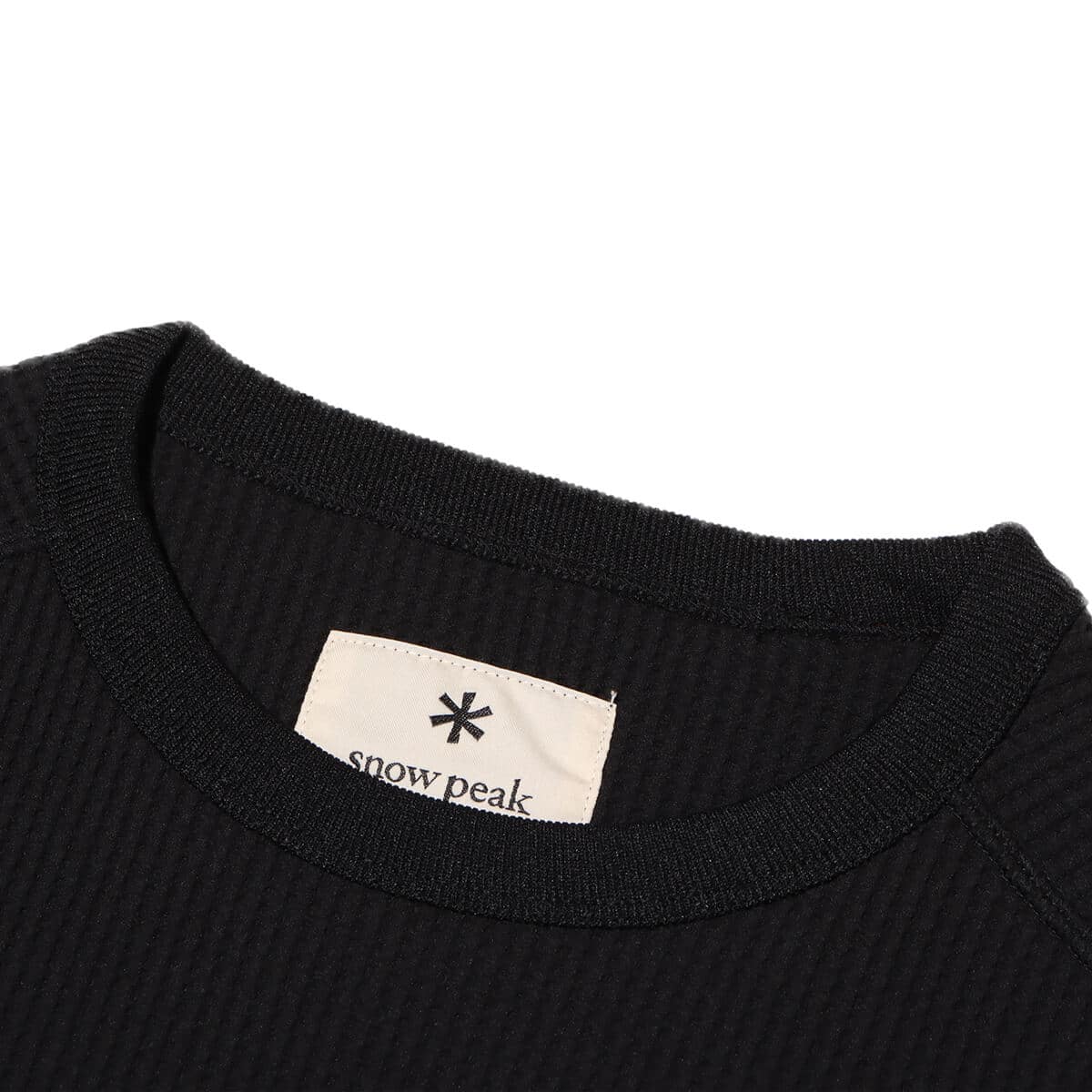 snow peak Dry Waffle Long Sleeve T-Shirt Black 24SP-Iの画像