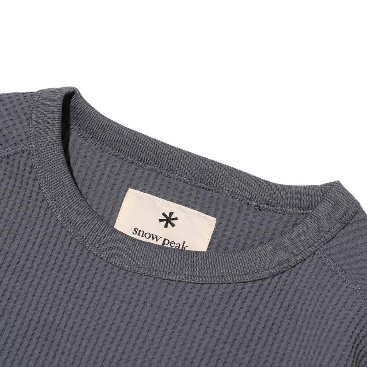 snow peak Dry Waffle Long Sleeve T-Shirt Grey 24SP-Iの画像