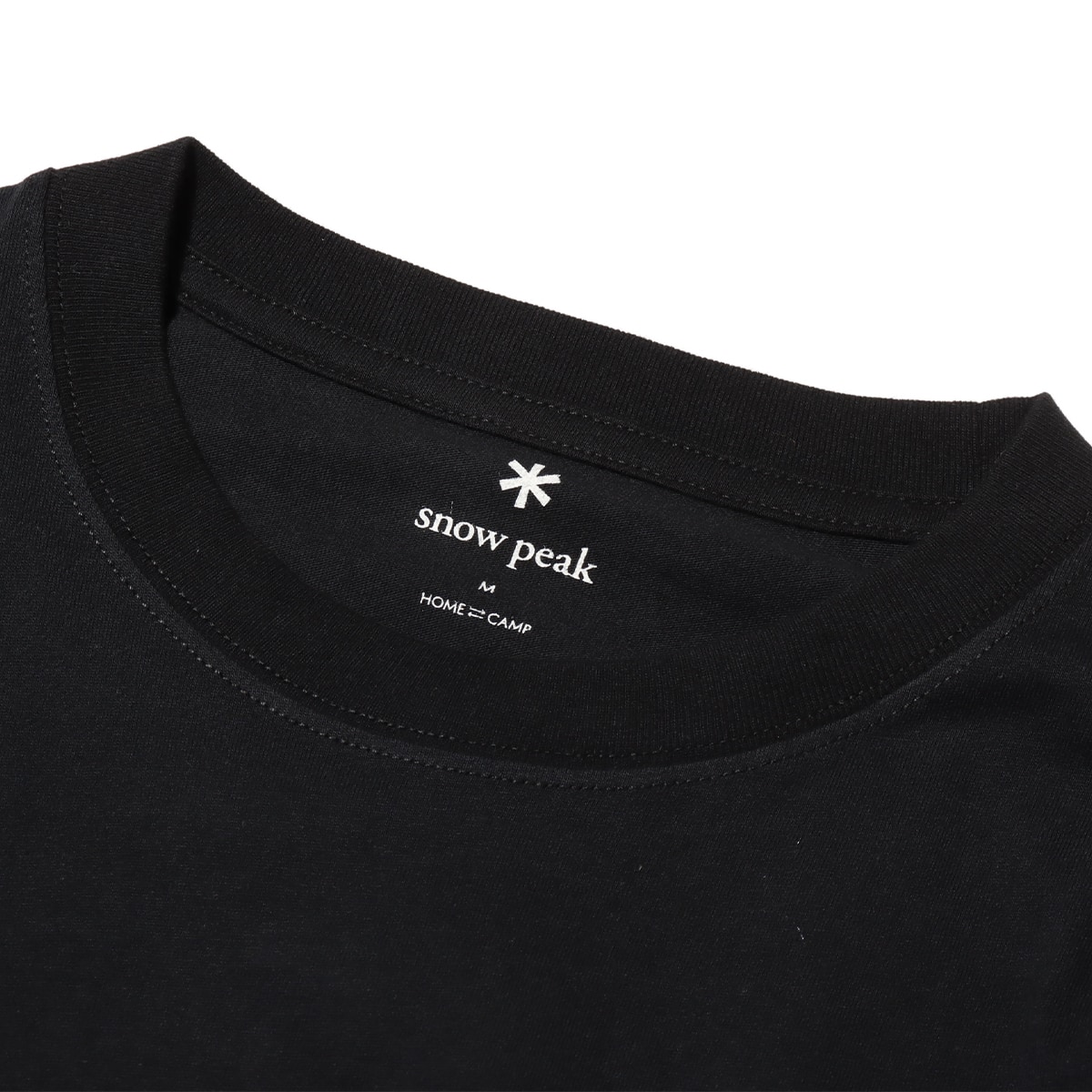snow peak Soft Cotton Logo Long Sleeve T-Shirt Black
