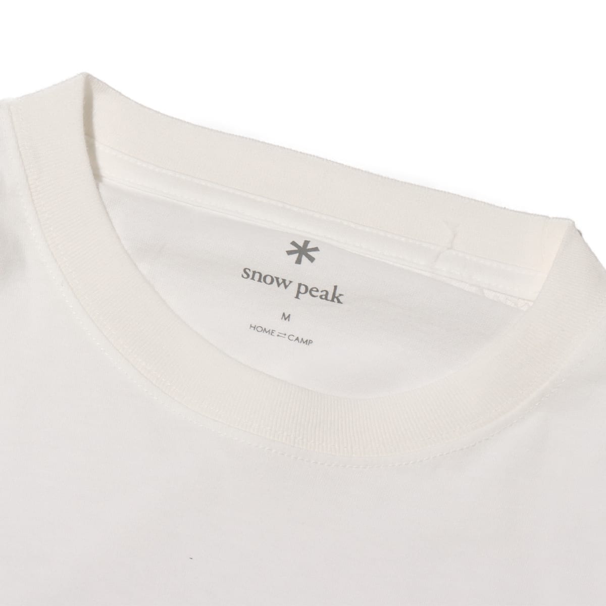 snow peak Soft Cotton Logo Long Sleeve T-Shirt Whiteの画像