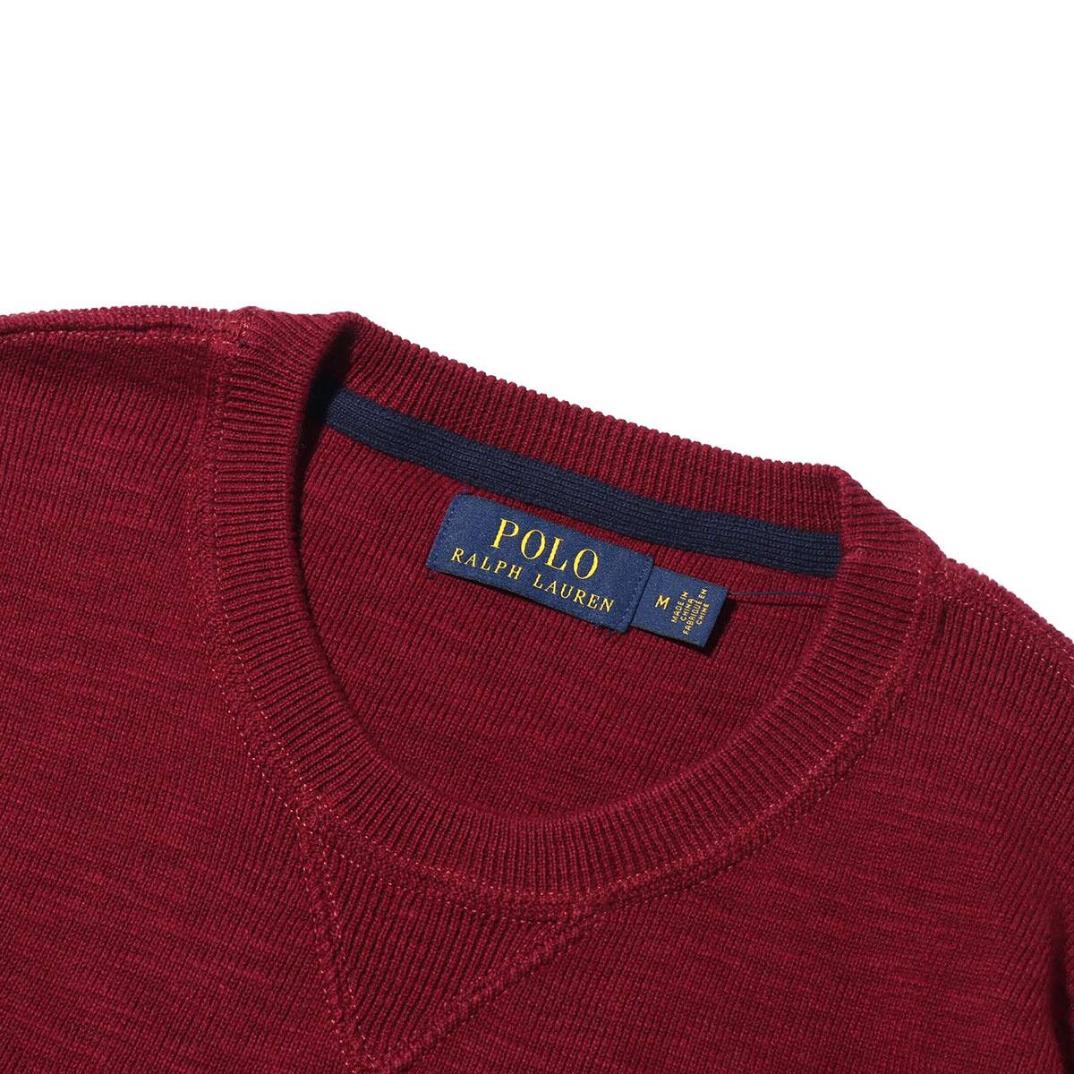 POLO RALPH LAUREN LS CN-LONG SLEEVE-SWEATER BURGUNDY 18HO-Iの画像